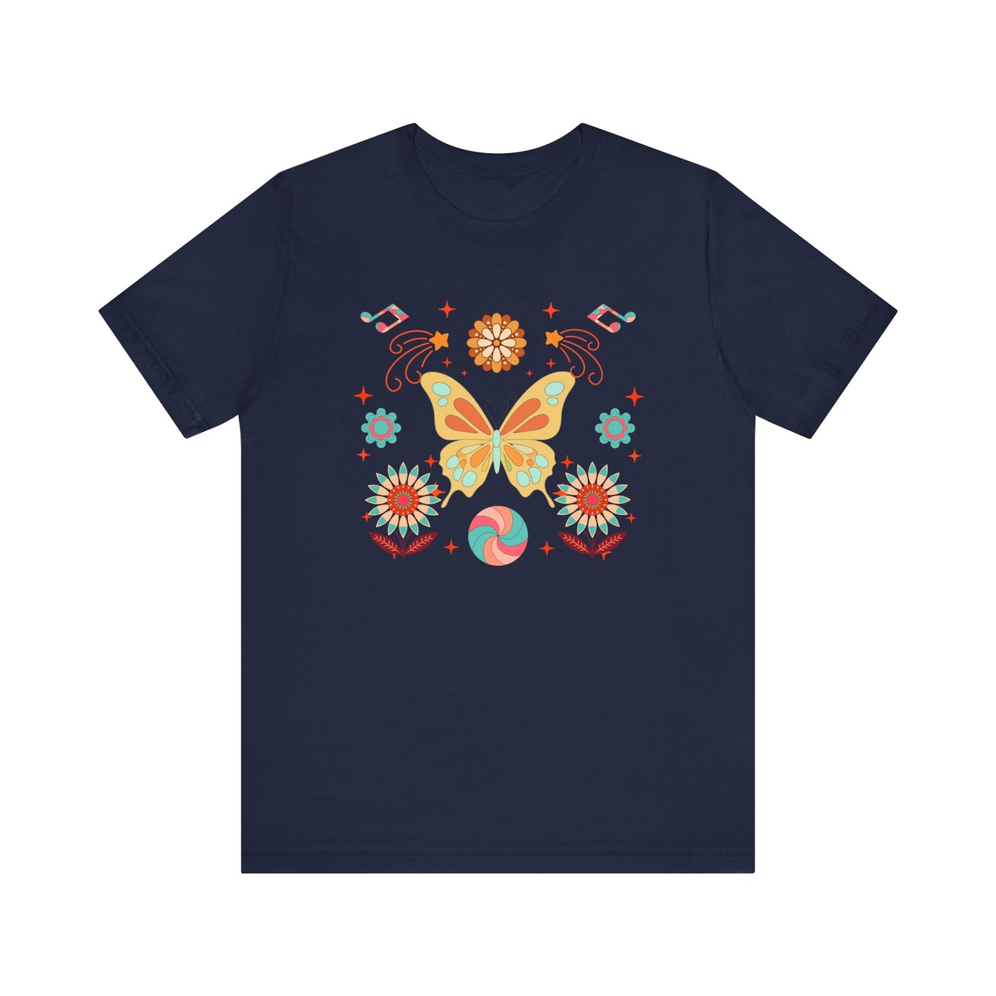 Butterfly and Flowers T-Shirt