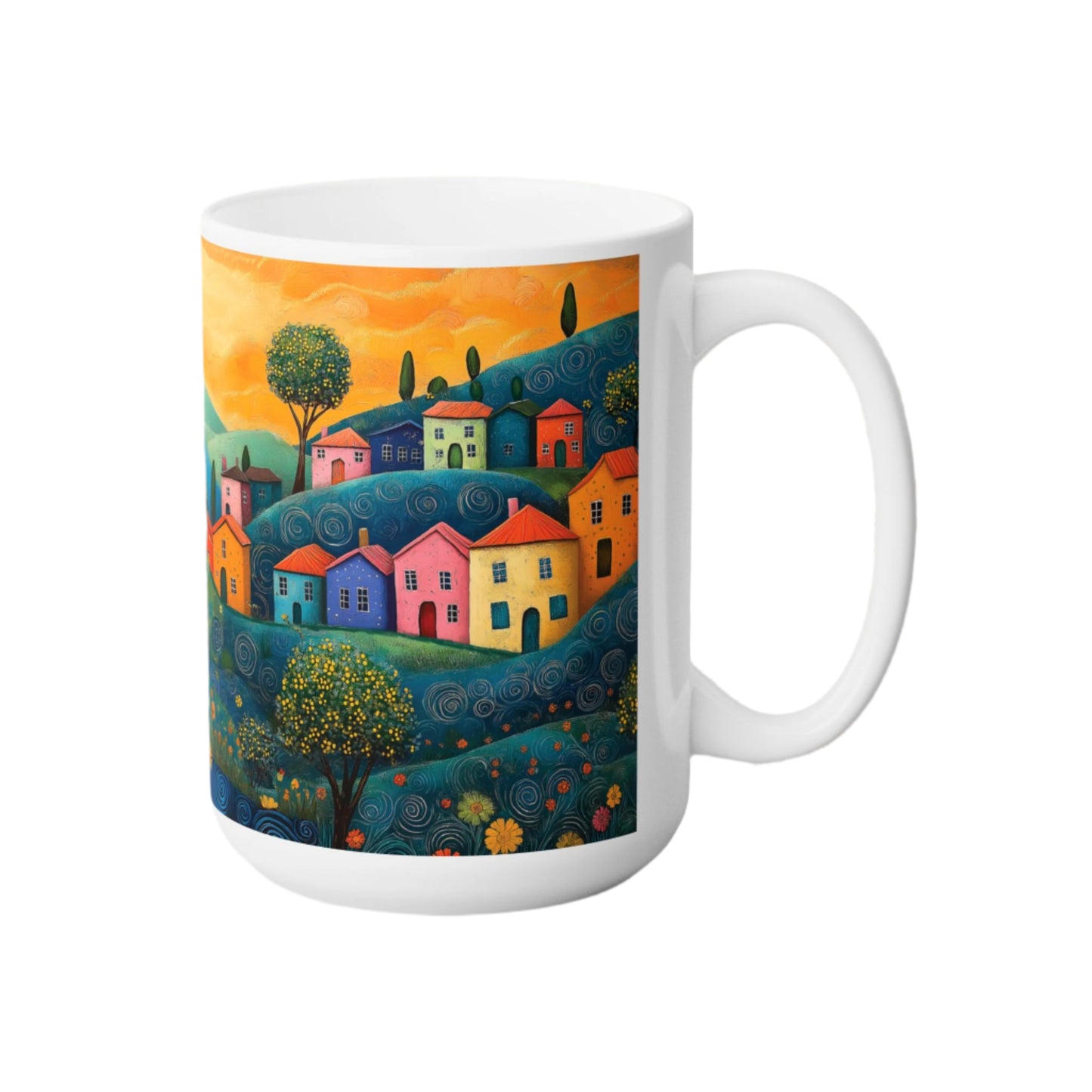House on the Hill Whimsical Village Mug (15oz)