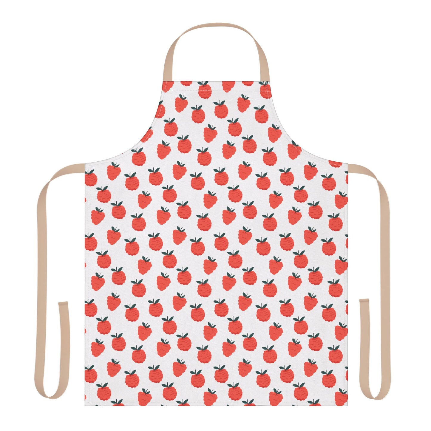 Red Berries Apron with Colorful Straps for Cooking Baking and Crafting