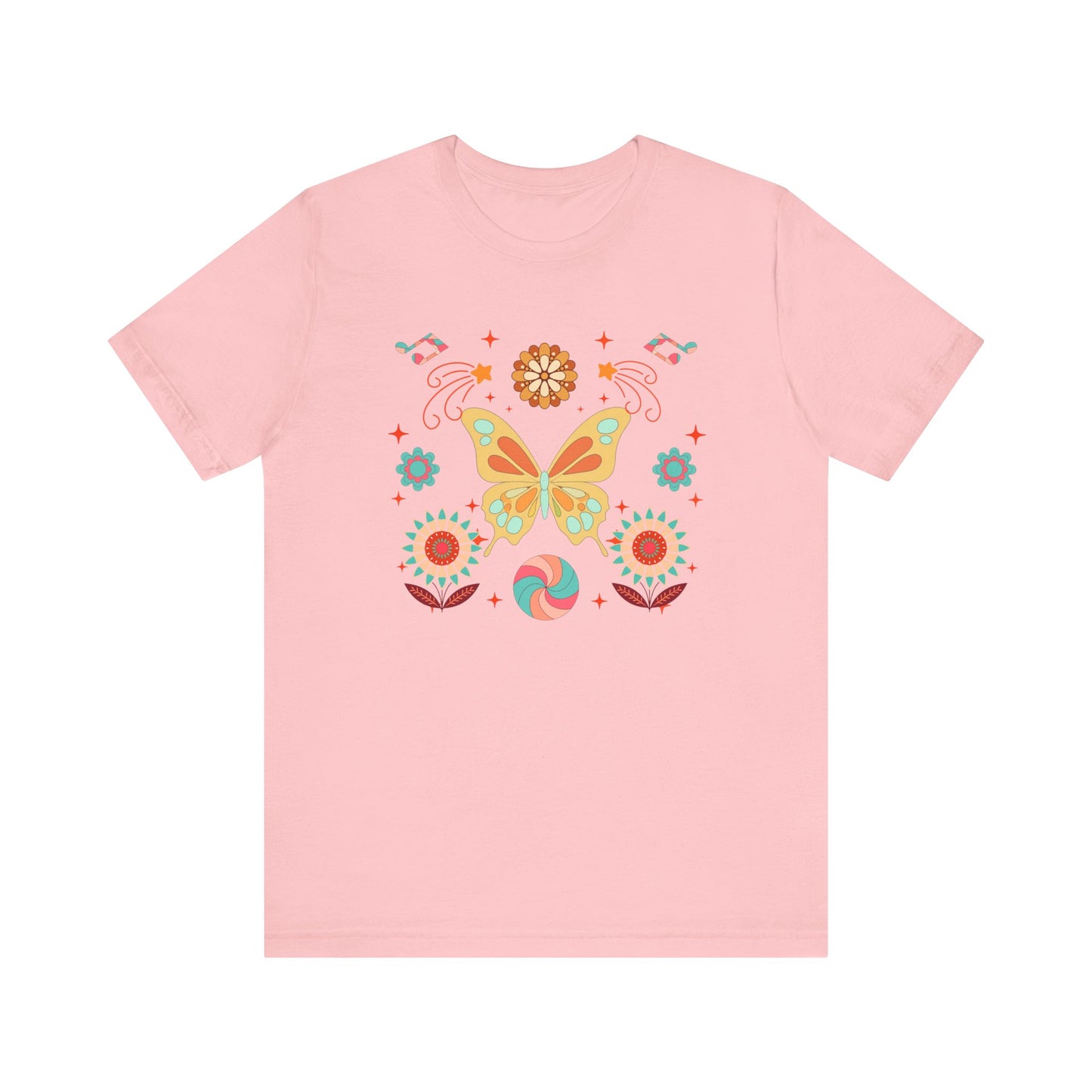 Butterfly and Flowers T-Shirt