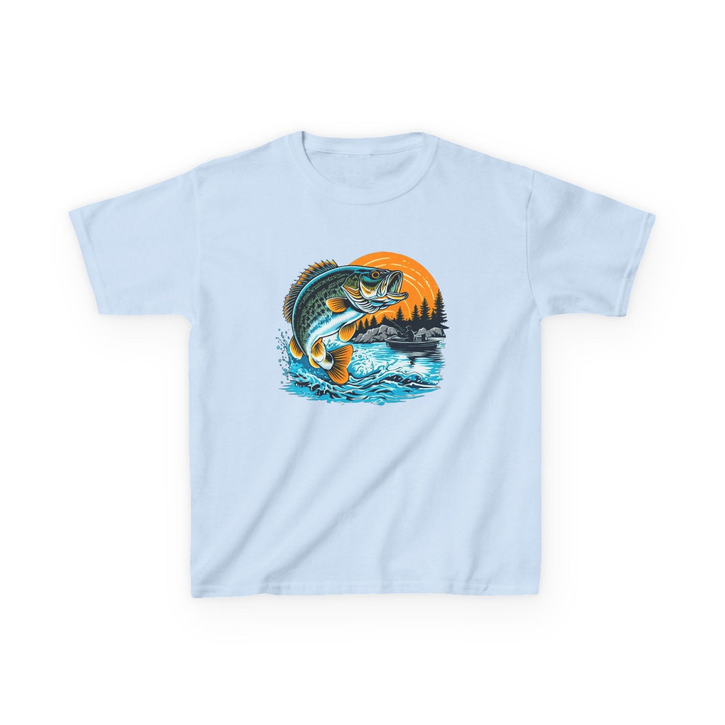 Leaping Bass Fishing Adventure Youth T-Shirt