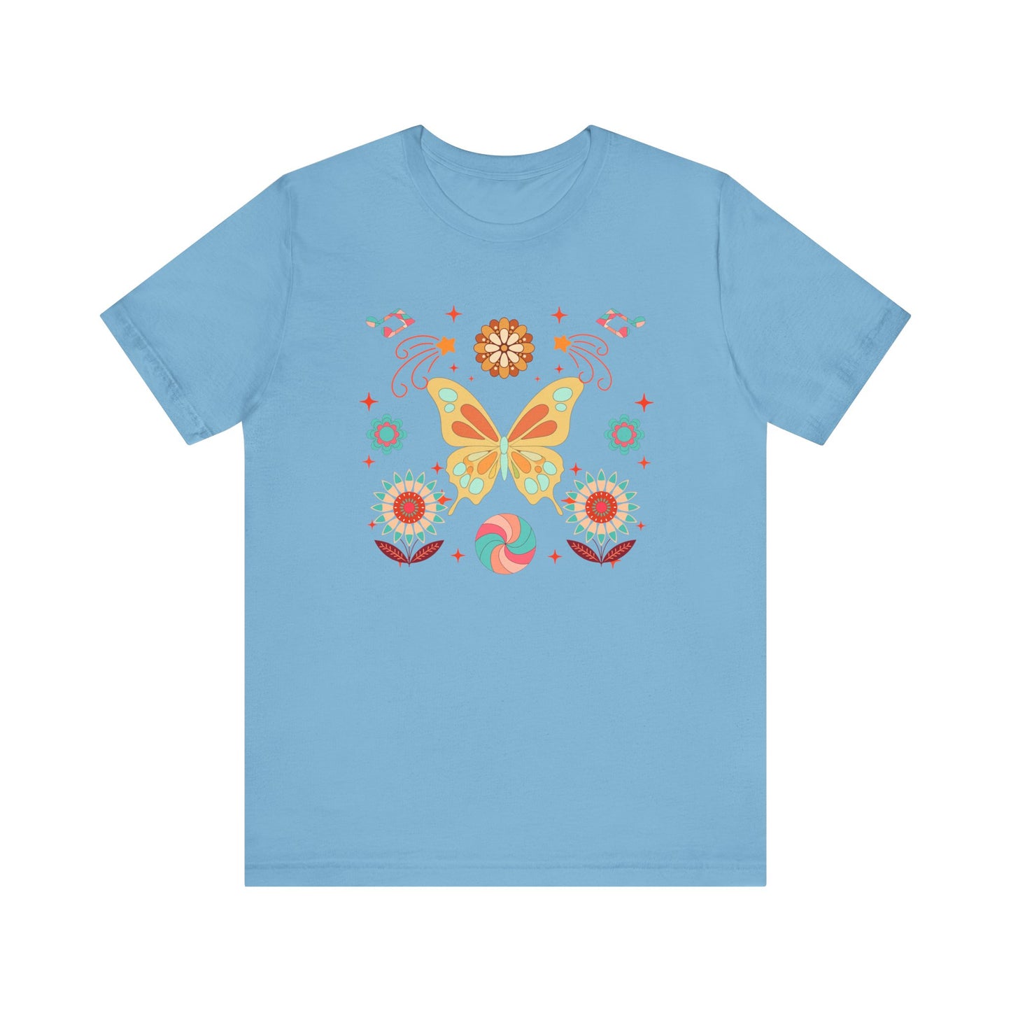 Butterfly and Flowers T-Shirt
