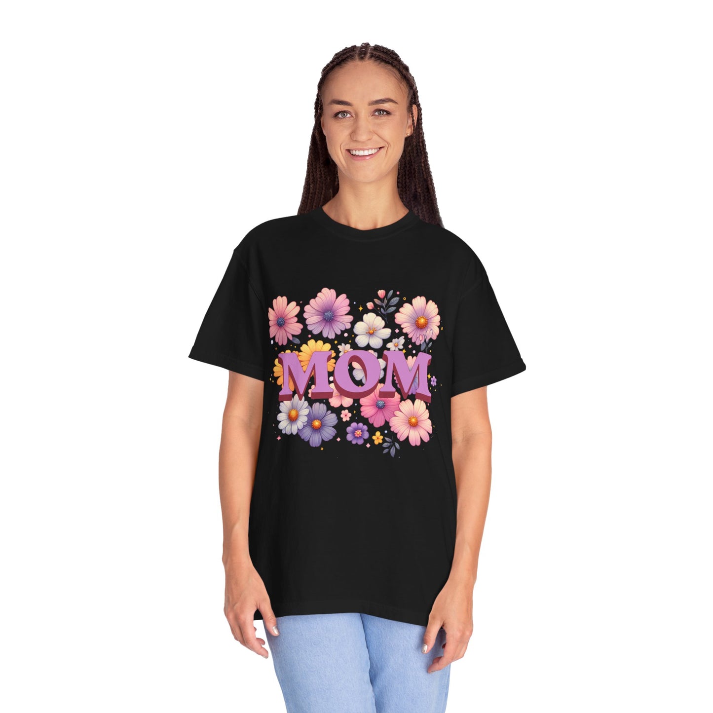 Mother's Day Comfort Colors T-shirt features a relaxed fit with a classic crew neckline, showcasing high-quality garment-dyed fabric, perfect for casual or semi-formal wear, embodying FireBrook Essentials' commitment to comfort and style.