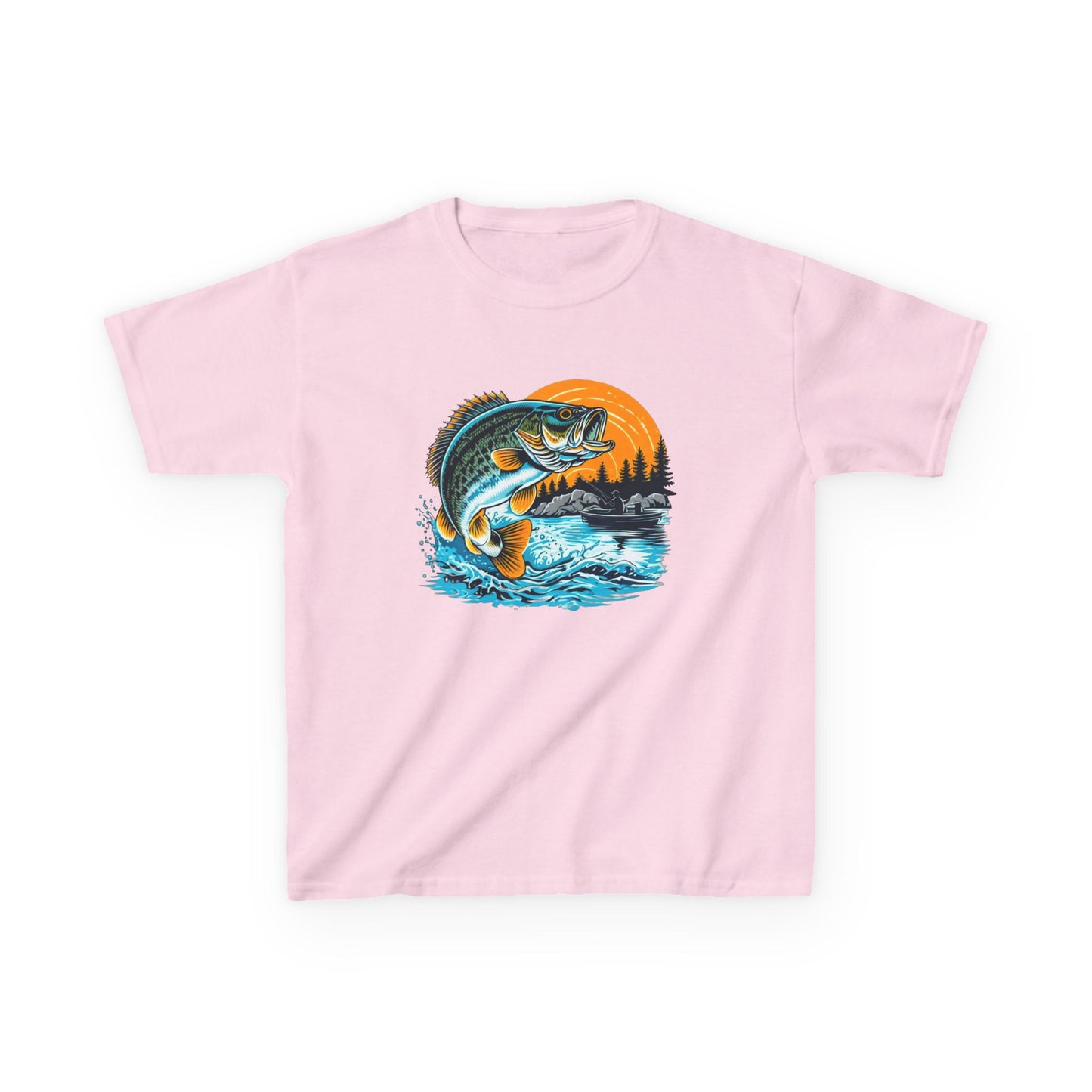 Leaping Bass Fishing Adventure Youth T-Shirt