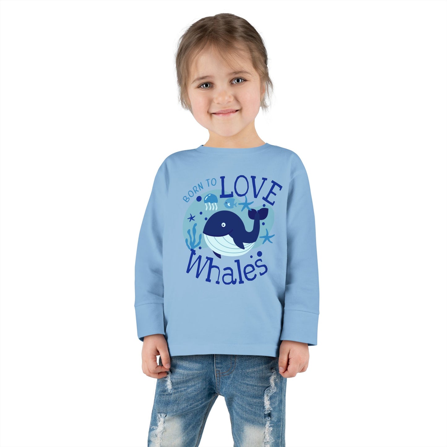 Born to Love Whales - Cute Ocean Toddler T-Shirt
