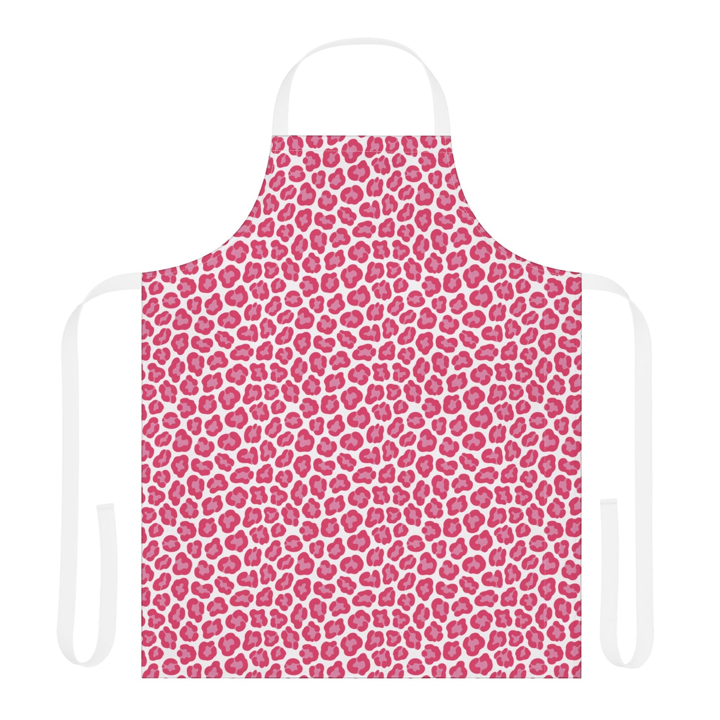Apron, Cheetah Print: A stylish and functional apron with a trendy design, ideal for fashion-forward chefs. Made of soft polyester canvas with adjustable straps, perfect for enhancing any cooking or baking experience.
