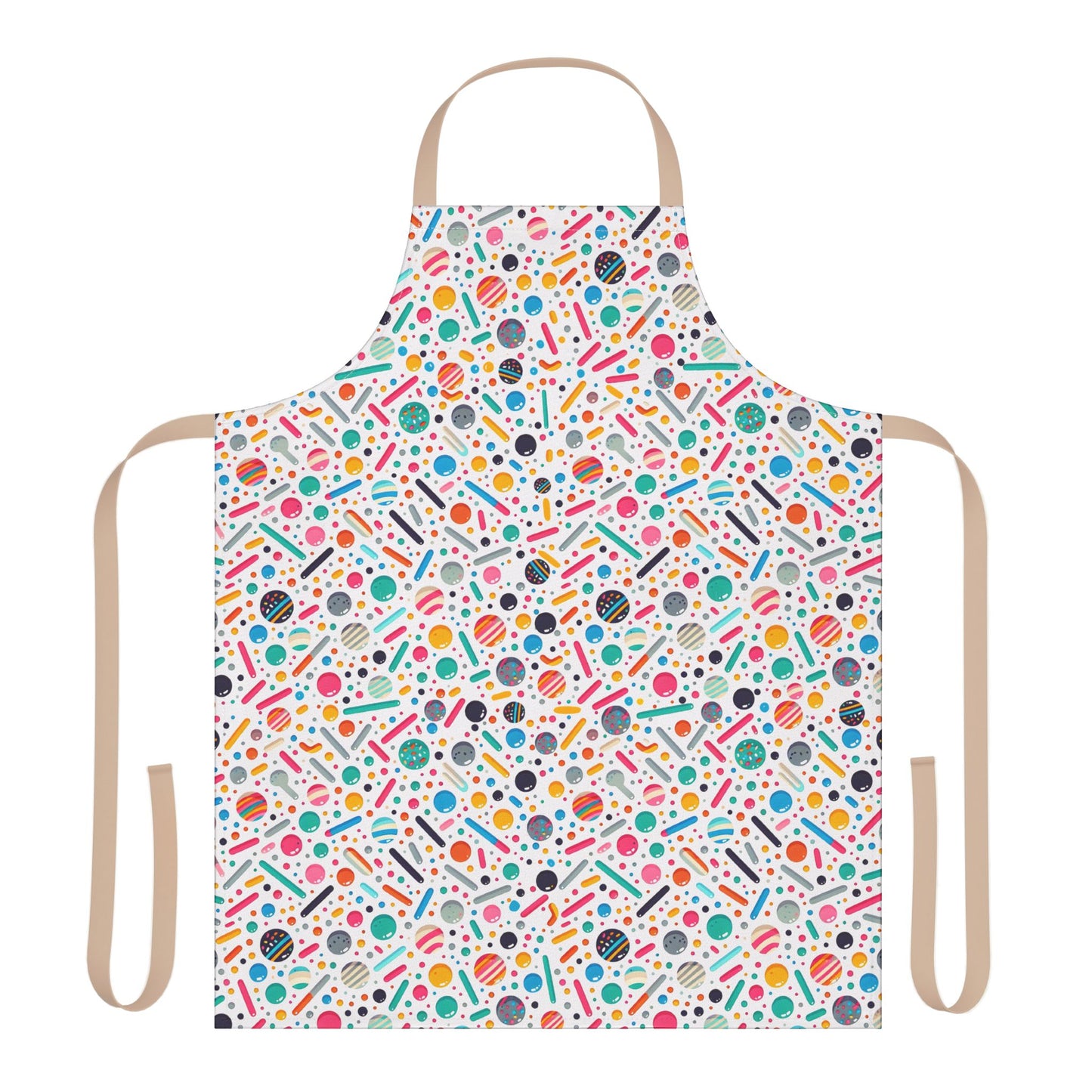 Fun Shapes Apron for Cooking and Baking Whimsical Design Ideal for Home Cooks Bakers and Crafters