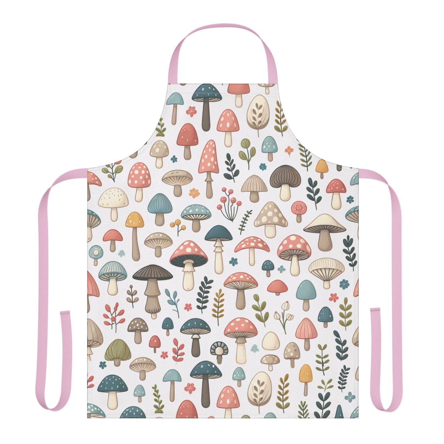 Mushrooms Apron Whimsical Design Soft Comfortable Fabric Stain-Free Material