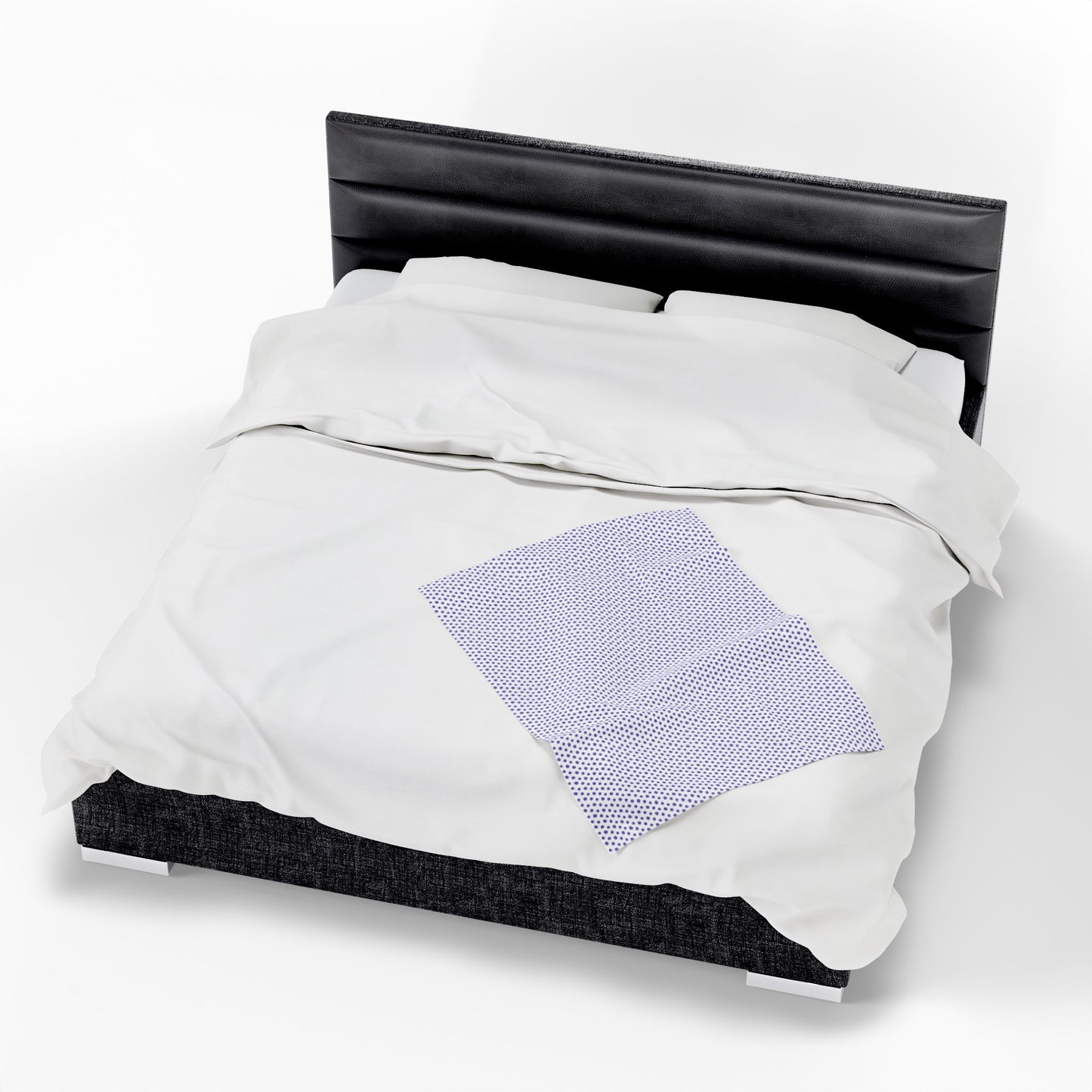Polka Dots Purple Velveteen Plush Blanket featuring vibrant prints and a luxurious, soft texture, perfect for adding warmth and elegance to any living space, aligning with FireBrook Essentials' focus on comfort and style.