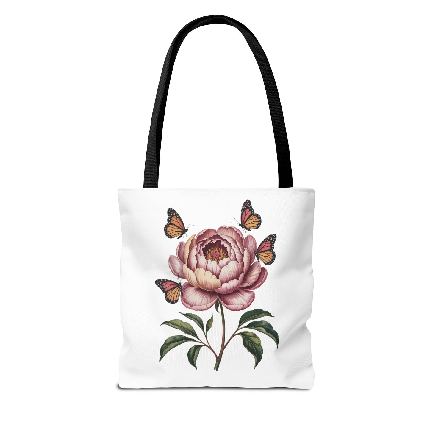 Botanical with Vintage-Inspired Illustration Tote Bag featuring vibrant flowers, intricate leaves, and butterflies, ideal for nature lovers and garden enthusiasts seeking a whimsical touch to their everyday essentials.