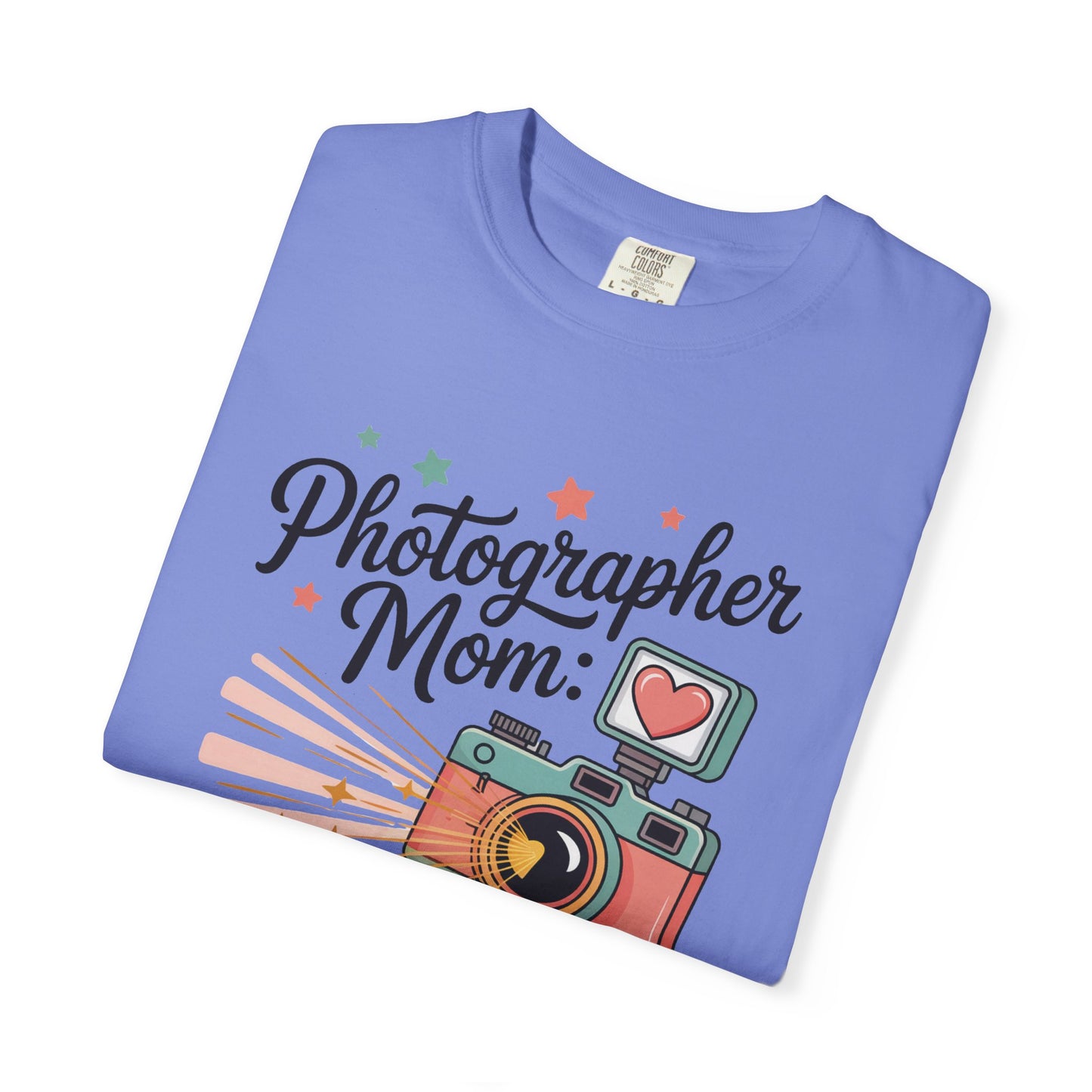 Photographer Mom: Shutterly In Love Mother's Day Comfort Colors Unisex T-Shirt features a relaxed fit and classic crew neckline, perfect for casual or stylish wear, made from high-quality, durable US cotton.