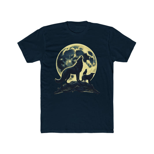 Wolves Howling at the Moon Next Level Unisex T-Shirt features a striking design of wolves howling at the moon, embodying adventure and mystery, perfect for nature lovers seeking stylish and comfortable apparel.