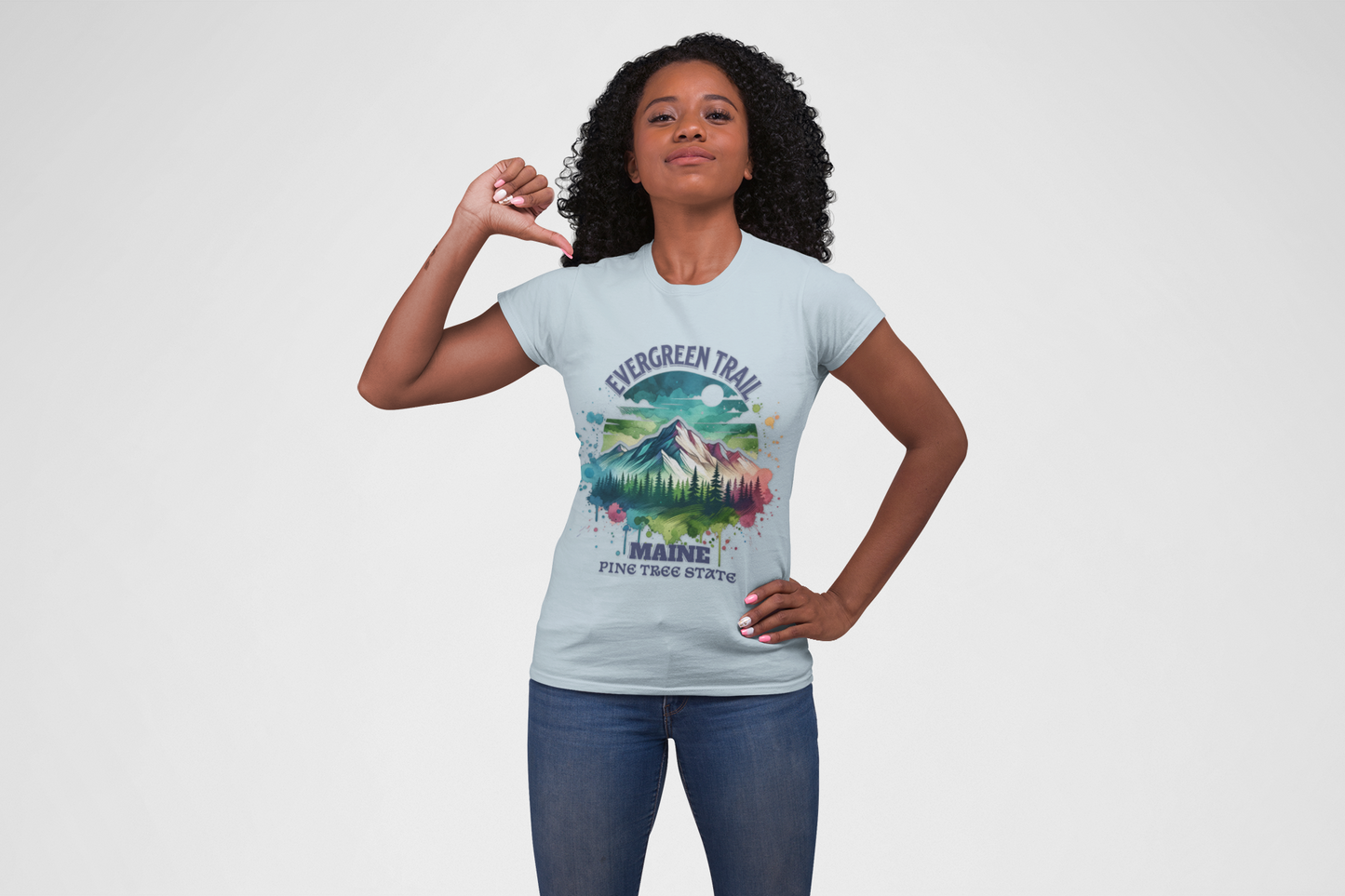 Evergreen Trail Maine Pine Tree State T-Shirt