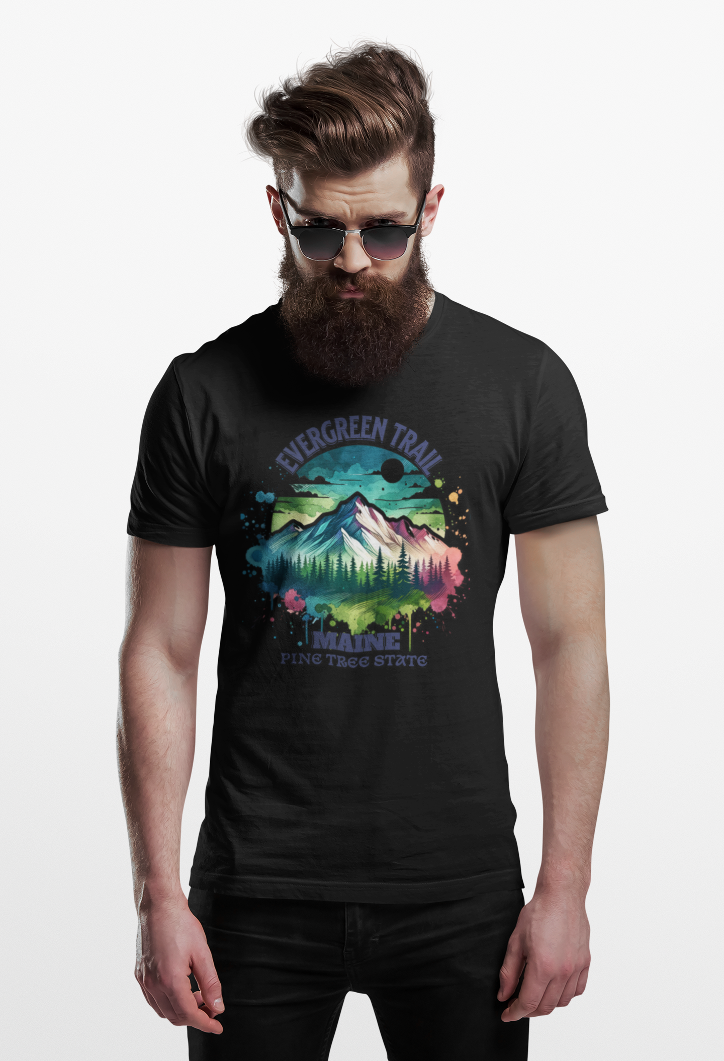Evergreen Trail Maine Pine Tree State T-Shirt