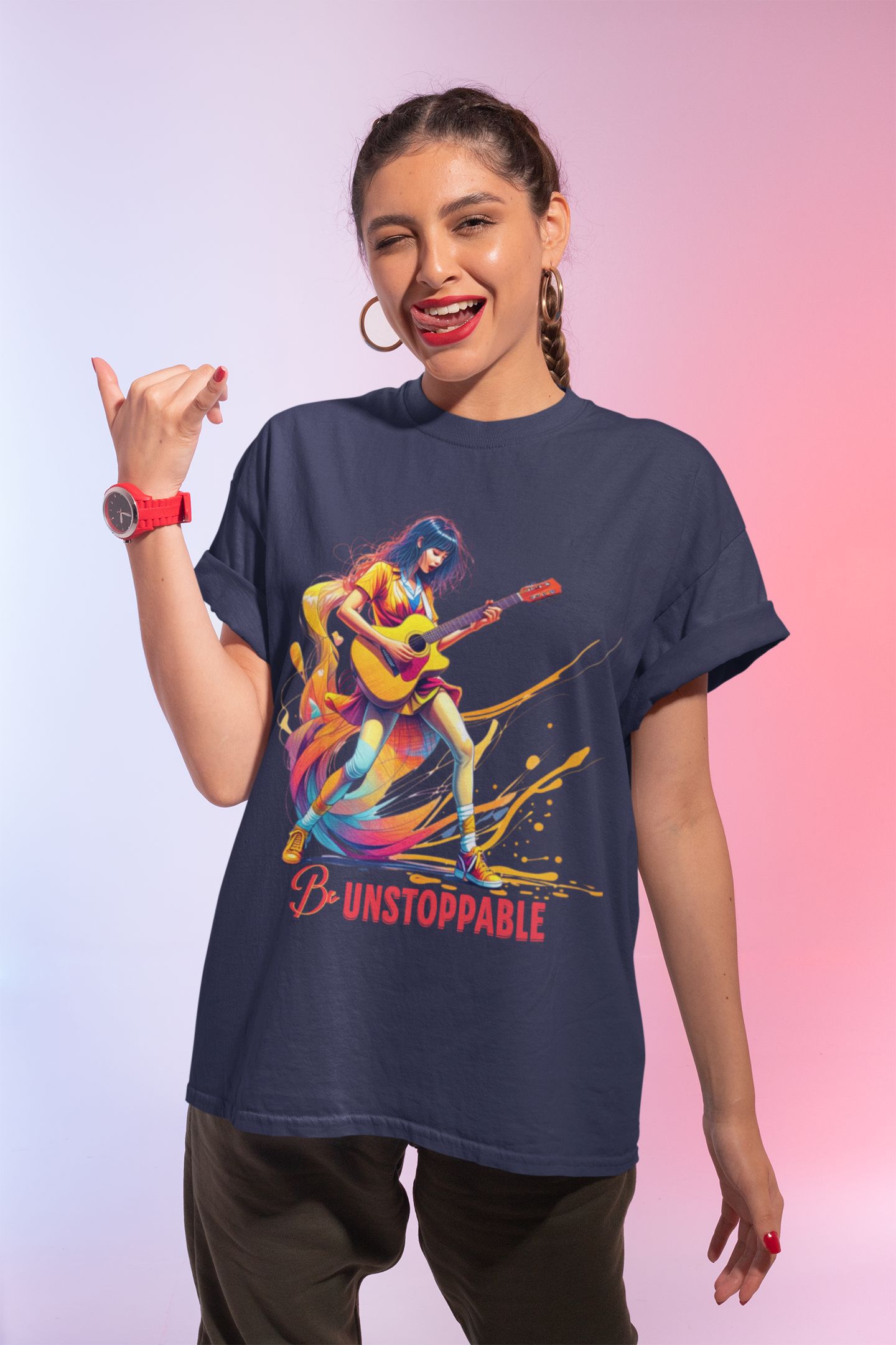 Guitarist Be Unstoppable Woman Gildan Unisex T-Shirt
