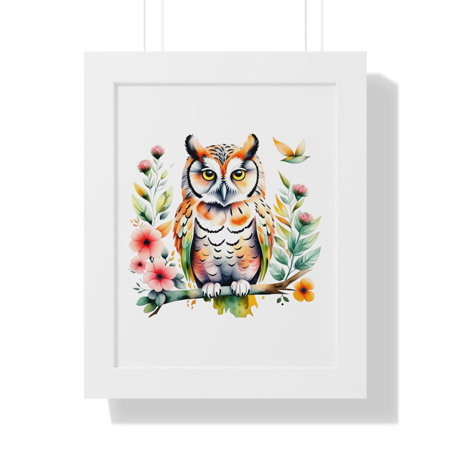 Owl in Watercolor Wall Art