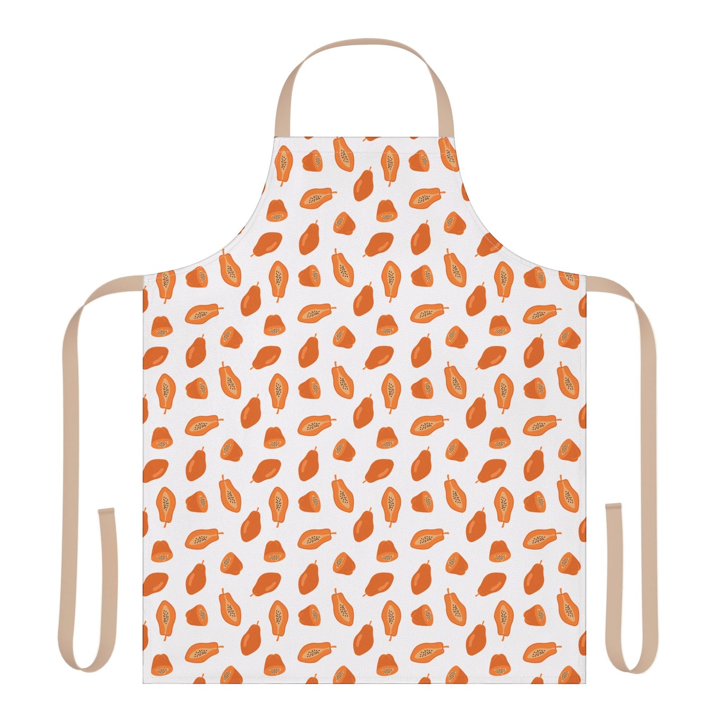 Papaya Apron with Vibrant Colors and Fun Pineapple Design for Creative Chefs and Bakers