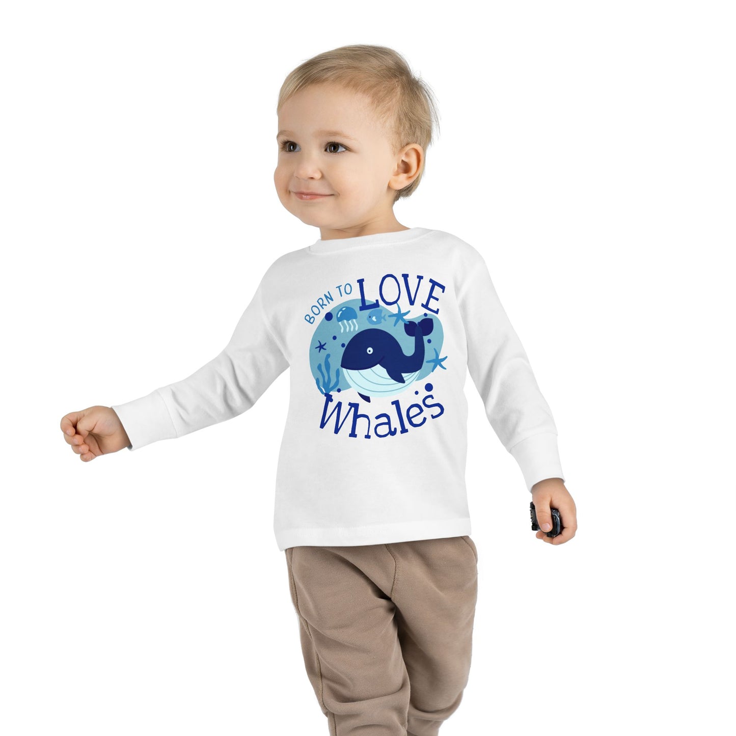 Born to Love Whales - Cute Ocean Toddler T-Shirt