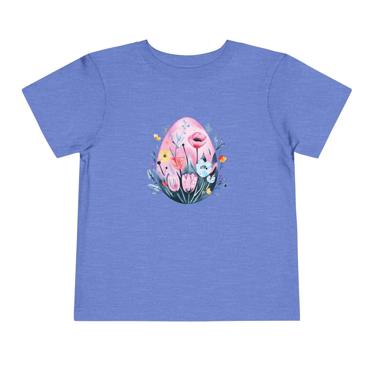 Easter Eggs Toddler T-Shirt featuring a charming design of painted eggs with floral accents, perfect for festive and comfortable wear during Easter and spring celebrations.