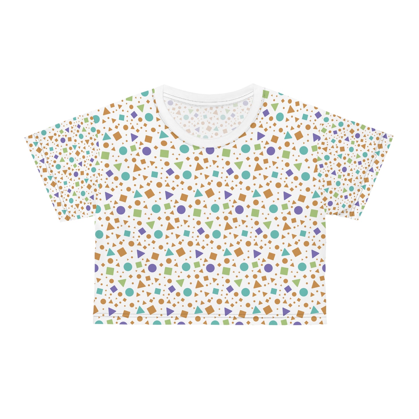 Colorful Abstract Pattern Crop Fun T-Shirt