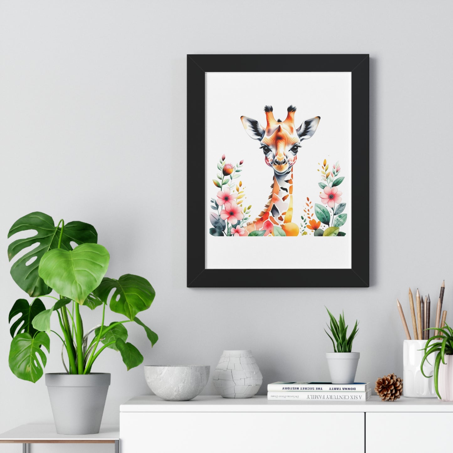 Whimsical Baby Giraffe Wall Art