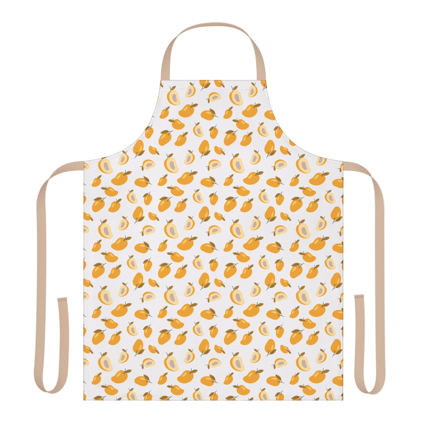 Mango Apron Colorful Stain-Free Polyester With Comfortable Tie-Back Closure