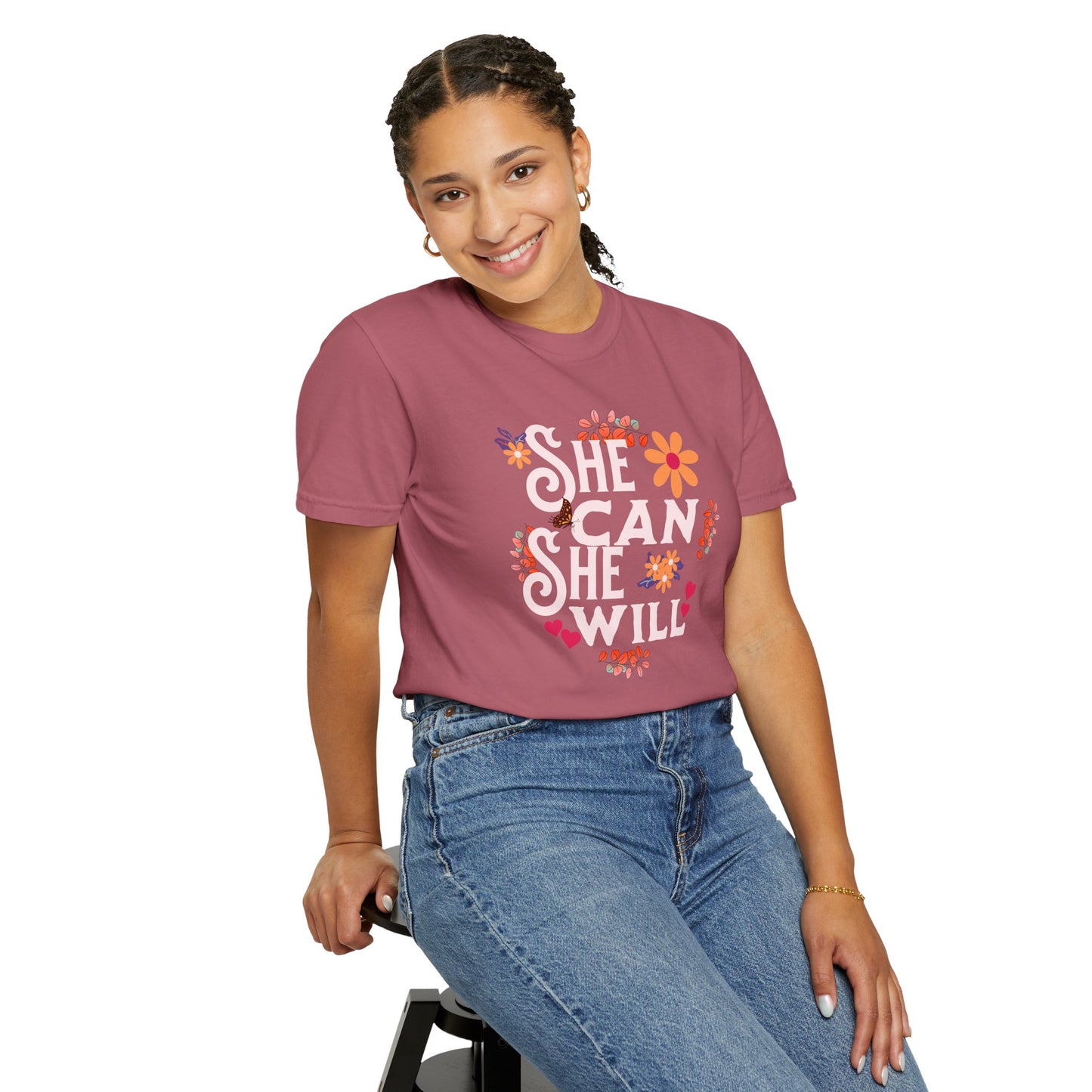 T-shirt « She Can She Will » pour la Journée internationale des femmes