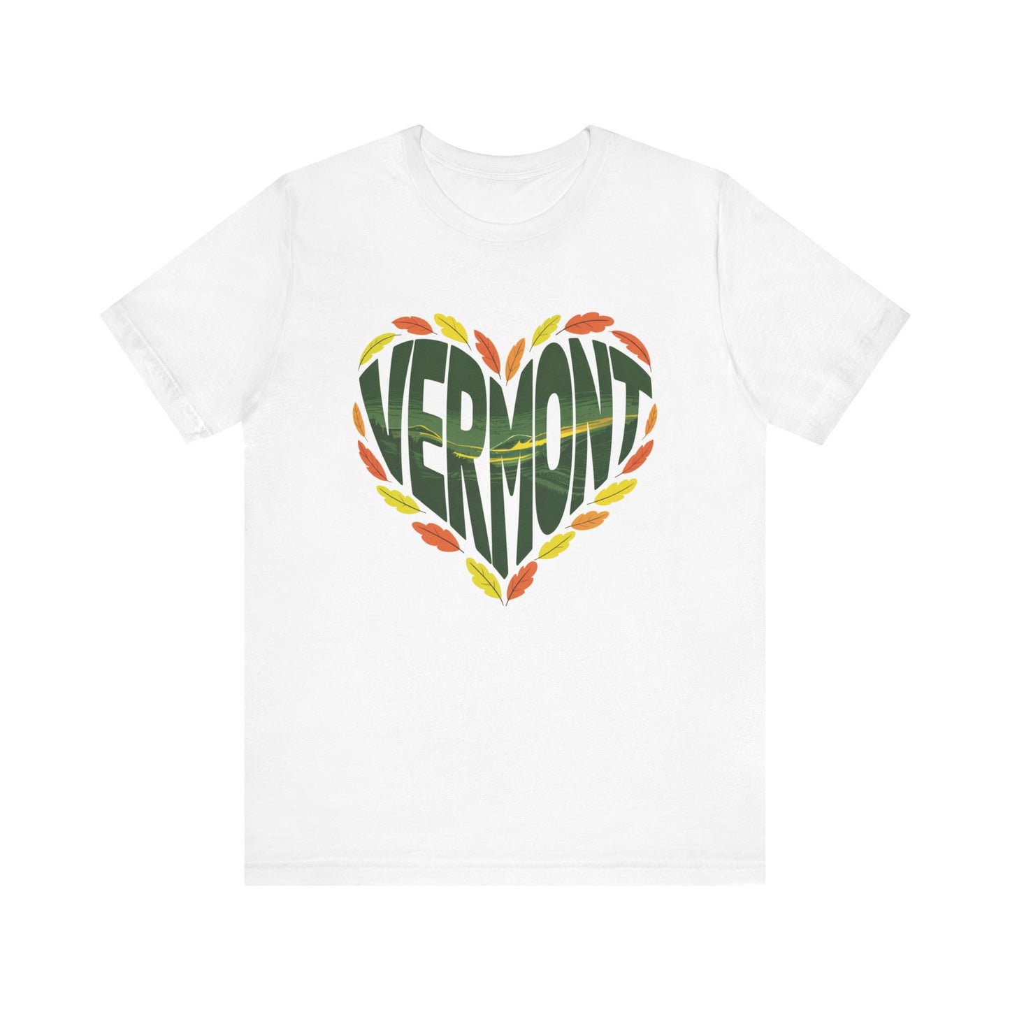Vermont Love Bella+Canvas Unisex T-Shirt showcases a relaxed, outdoorsy design, ideal for nature enthusiasts. Perfect for casual wear or layering, reflecting FireBrook Essentials' focus on comfort and style.