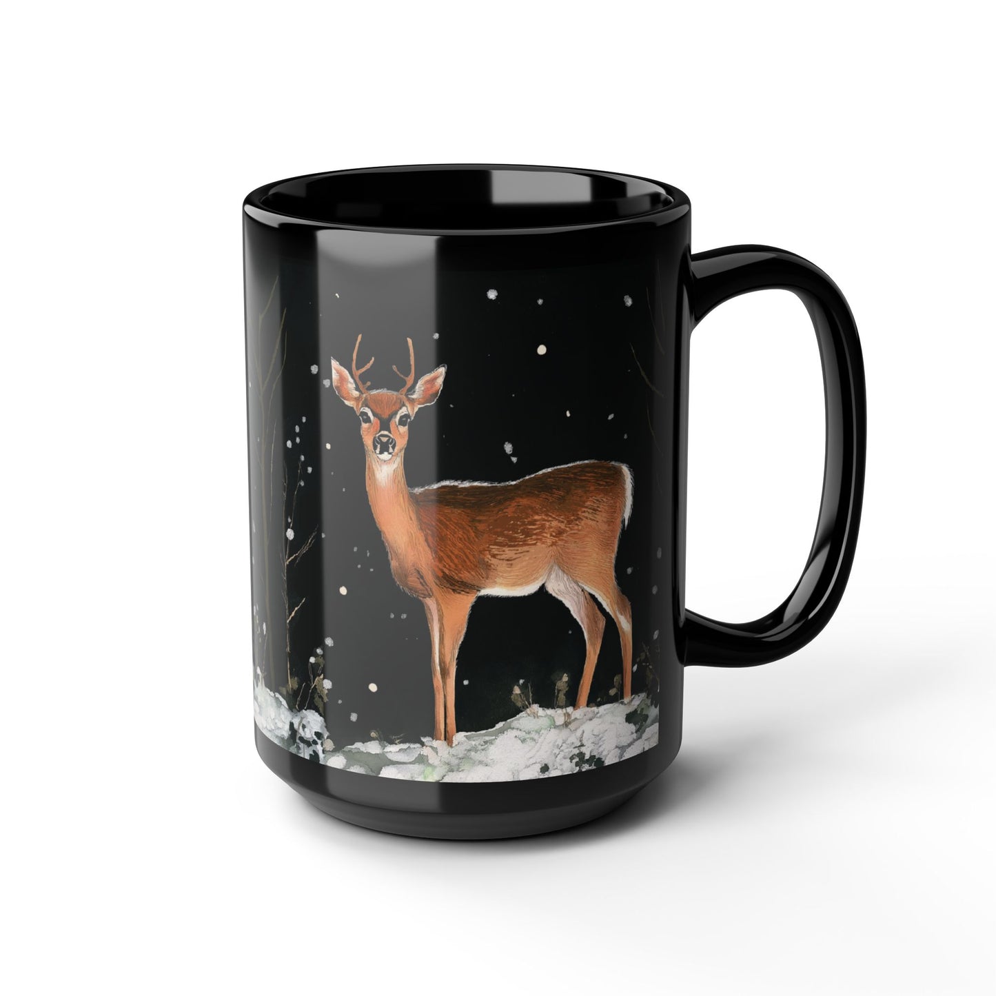 Deer at Snowy Night Mug (11oz, 15oz)