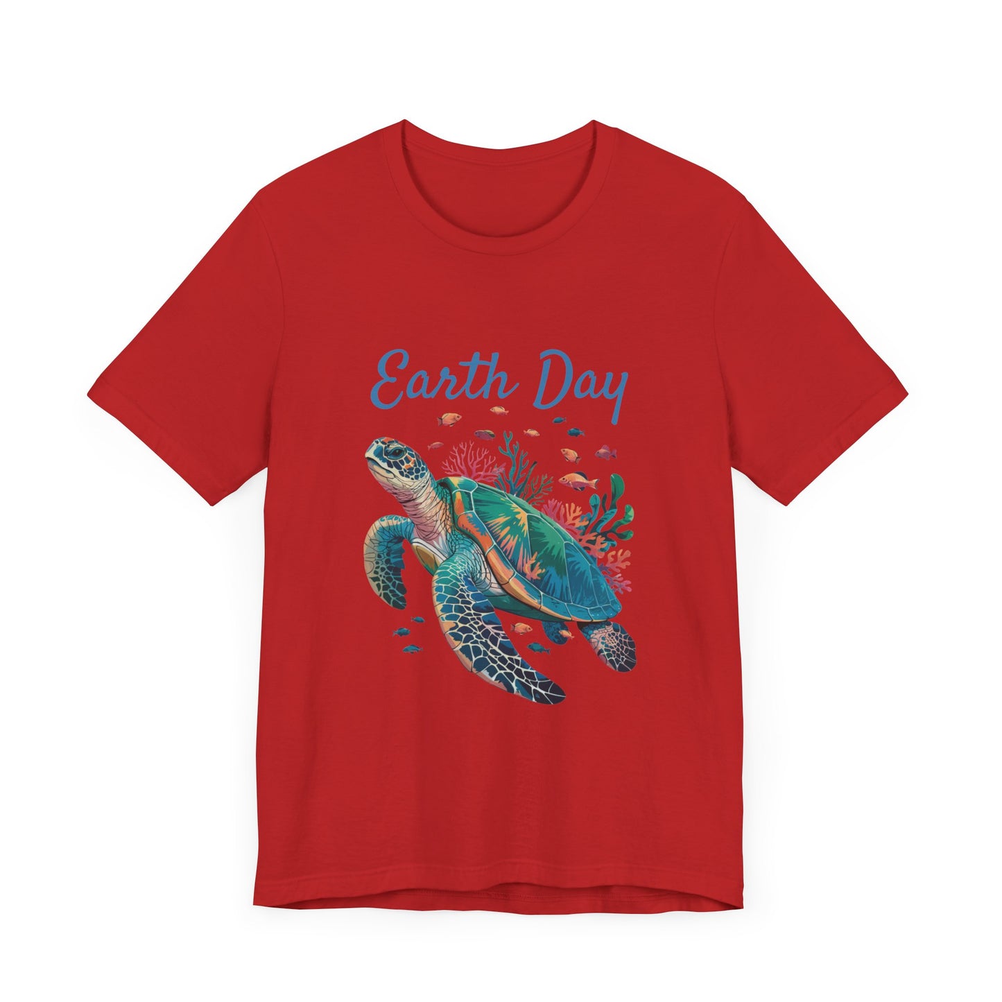 Earth Day Turtle Bella+Canvas Unisex T-Shirt featuring a turtle illustration, ideal for nature enthusiasts, crafted from lightweight cotton for comfort and style.