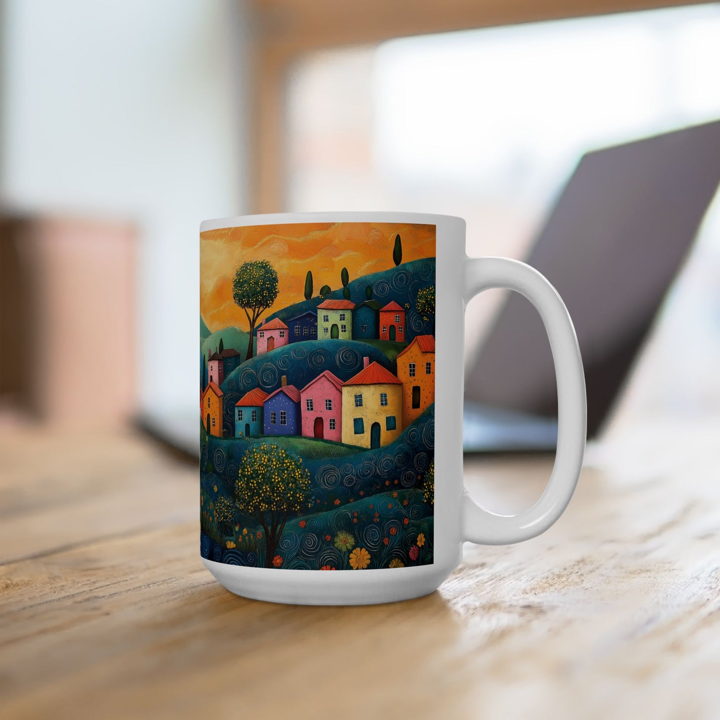 House on the Hill Whimsical Village Mug (15oz)