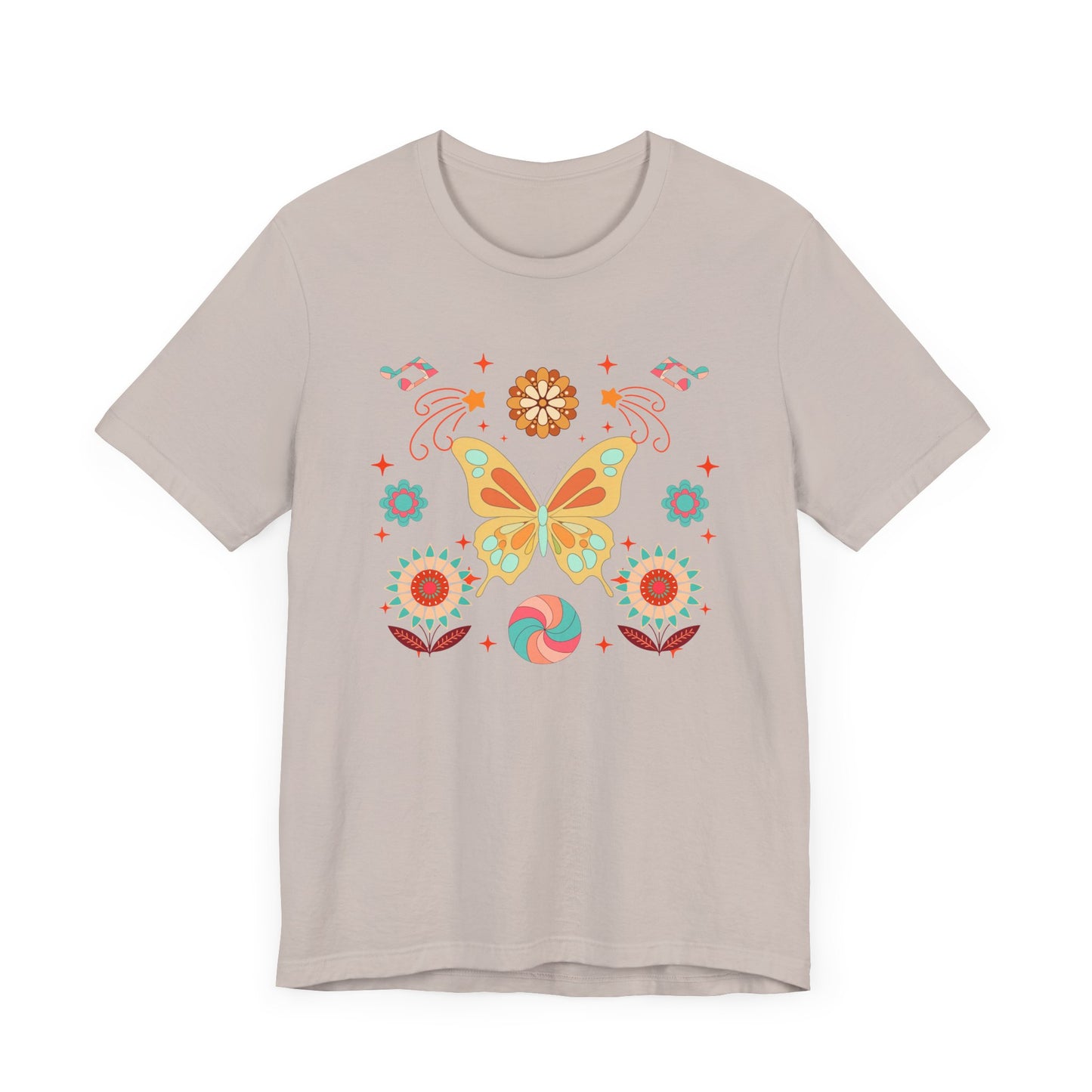 Butterfly and Flowers T-Shirt
