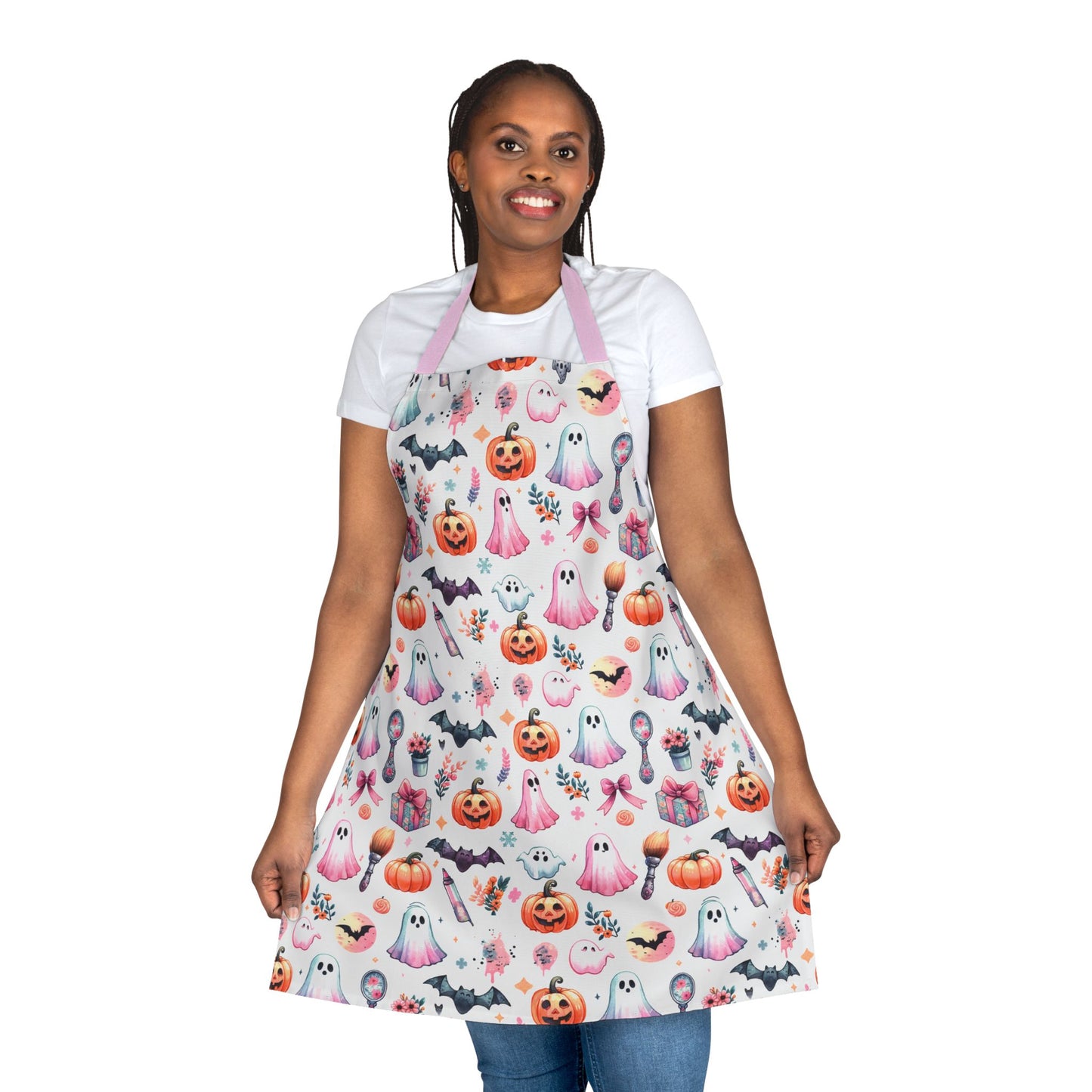 Halloween Apron 100 Percent Polyester Canvas Comfortable Stain Free Cooking Accessory