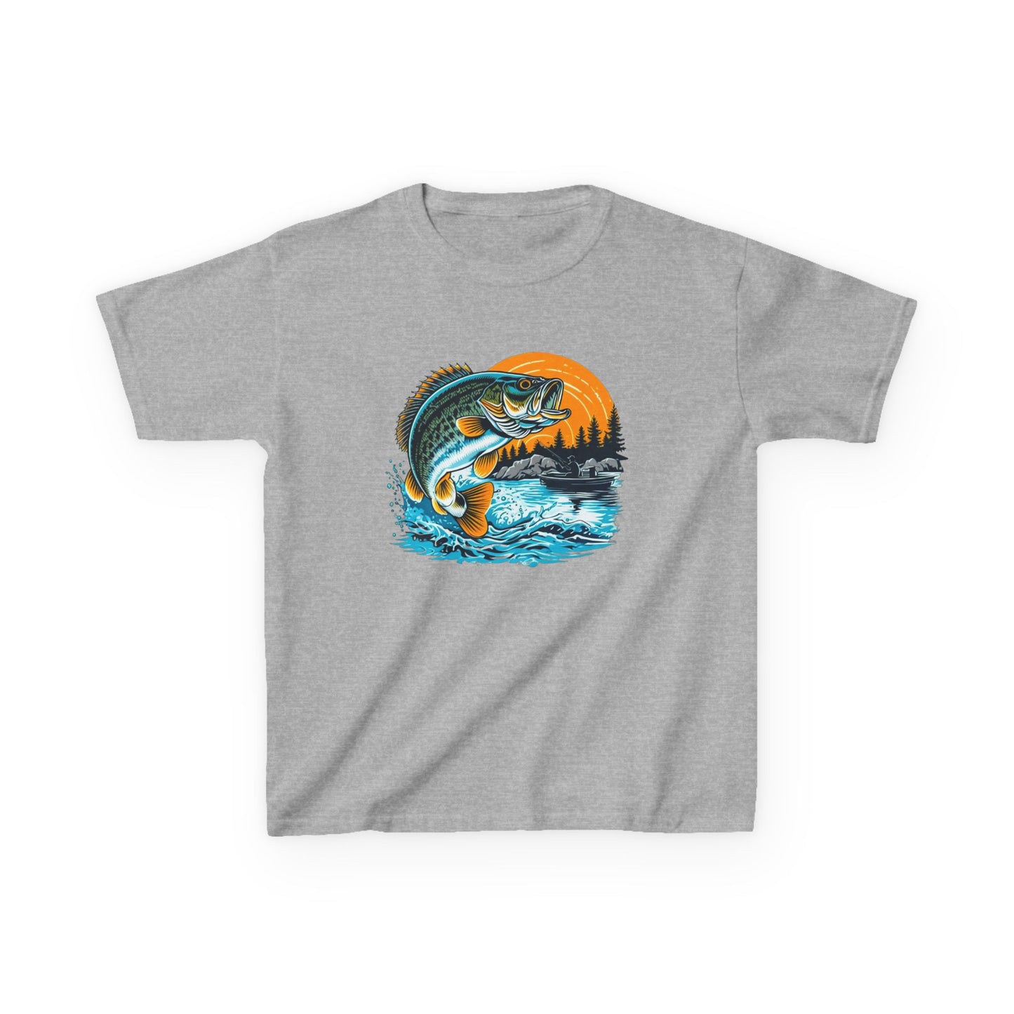 Leaping Bass Fishing Adventure Youth T-Shirt