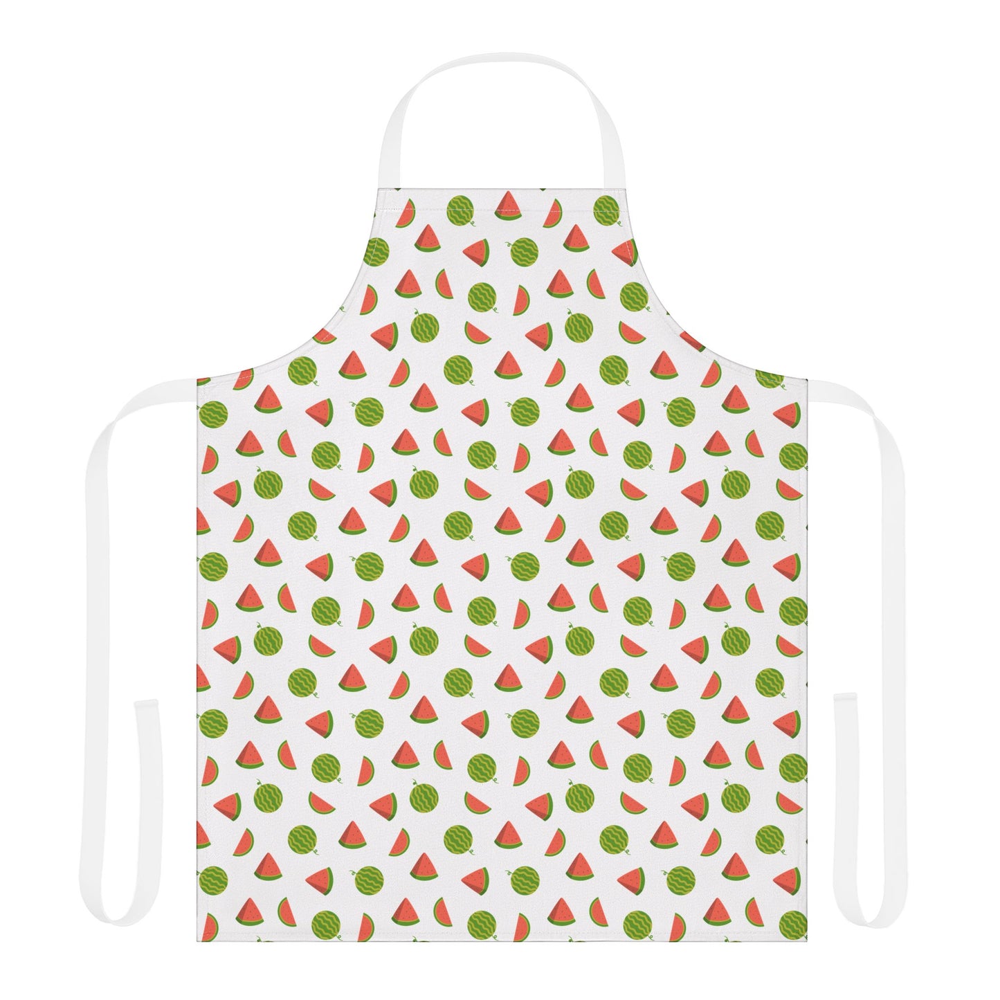 Watermelon Apron featuring a playful watermelon pattern, perfect for adding a touch of whimsy to any kitchen. Ideal for creative chefs and bakers seeking vibrant, stylish cooking attire.