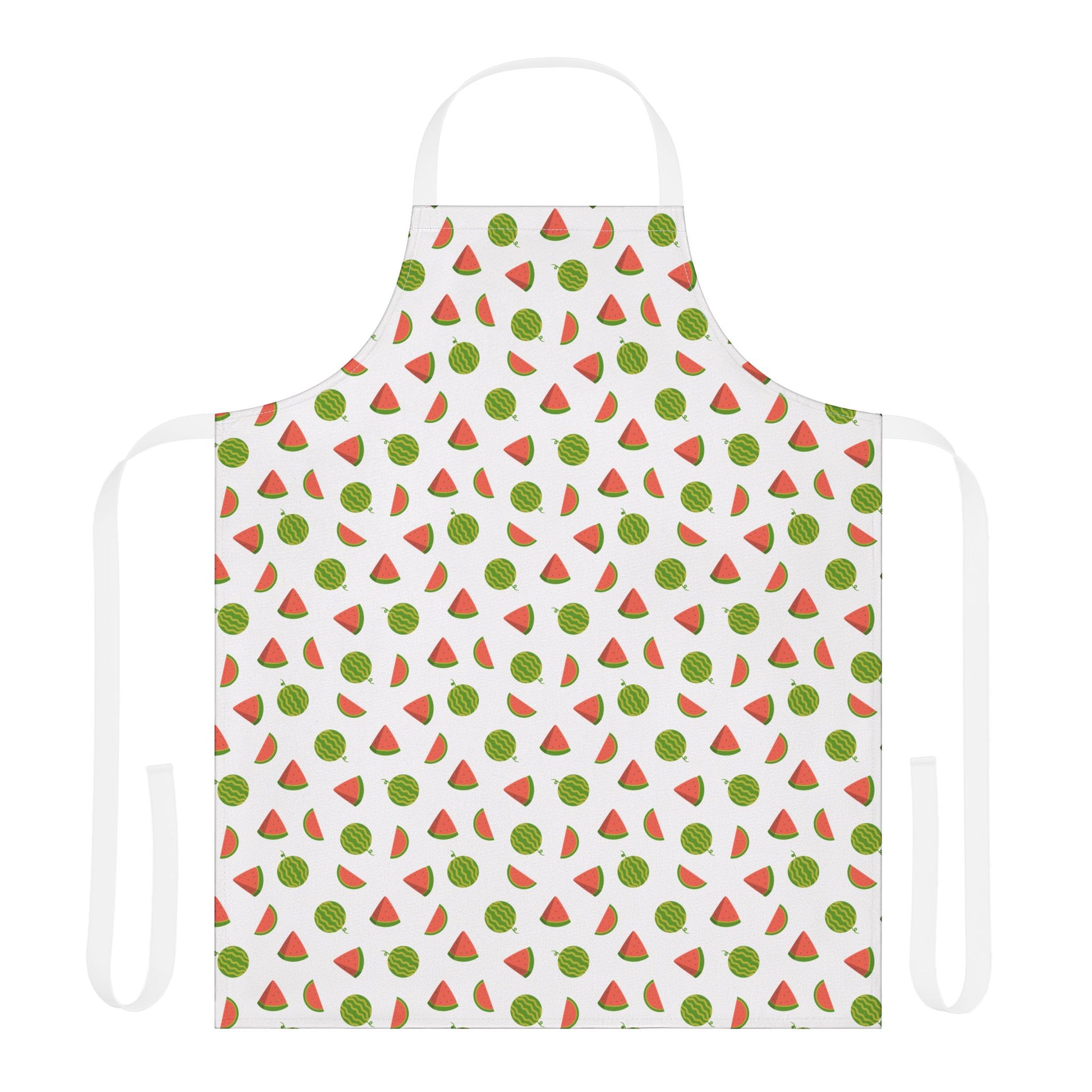 Watermelon Apron featuring a playful watermelon pattern, perfect for adding a touch of whimsy to any kitchen. Ideal for creative chefs and bakers seeking vibrant, stylish cooking attire.