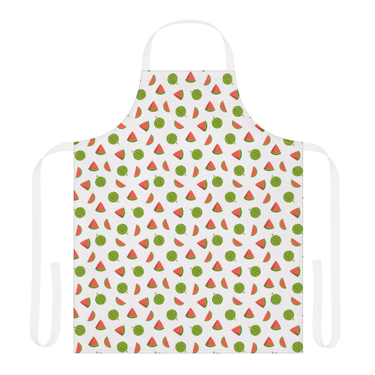 Watermelon Apron featuring a playful watermelon pattern, perfect for adding a touch of whimsy to any kitchen. Ideal for creative chefs and bakers seeking vibrant, stylish cooking attire.