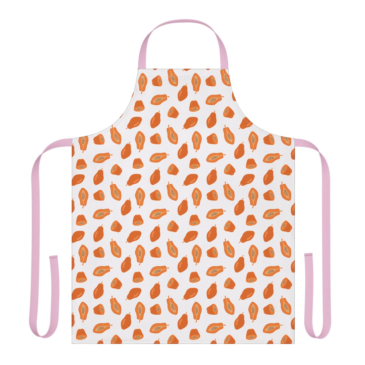 Papaya Apron with Vibrant Colors and Fun Pineapple Design for Creative Chefs and Bakers