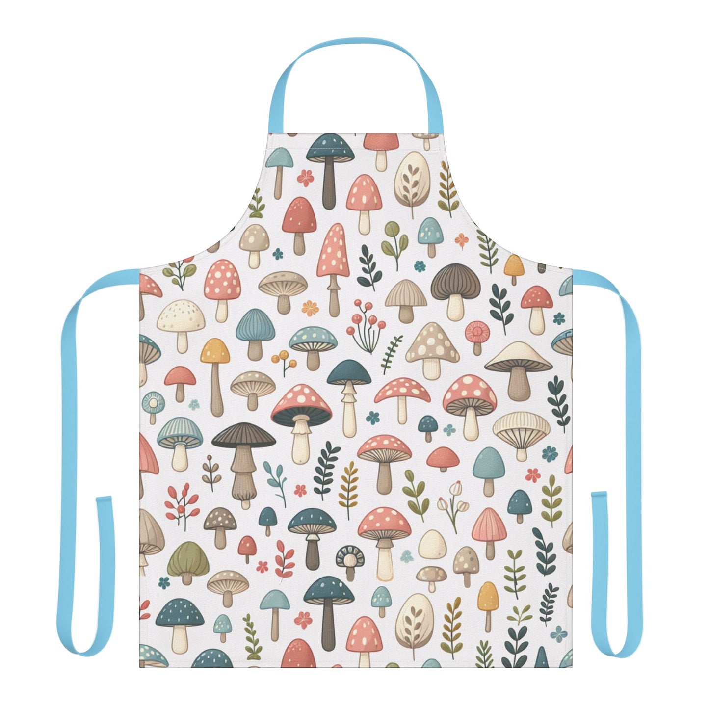 Mushrooms Apron Whimsical Design Soft Comfortable Fabric Stain-Free Material