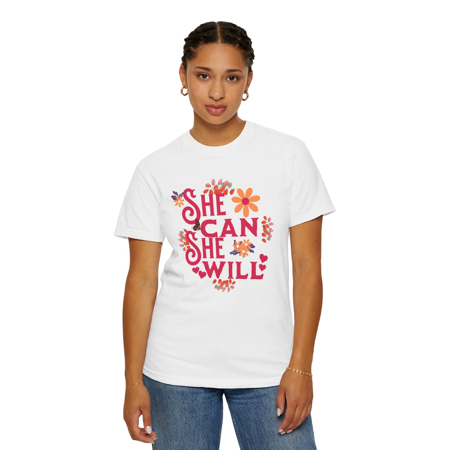 T-shirt « She Can She Will » pour la Journée internationale des femmes