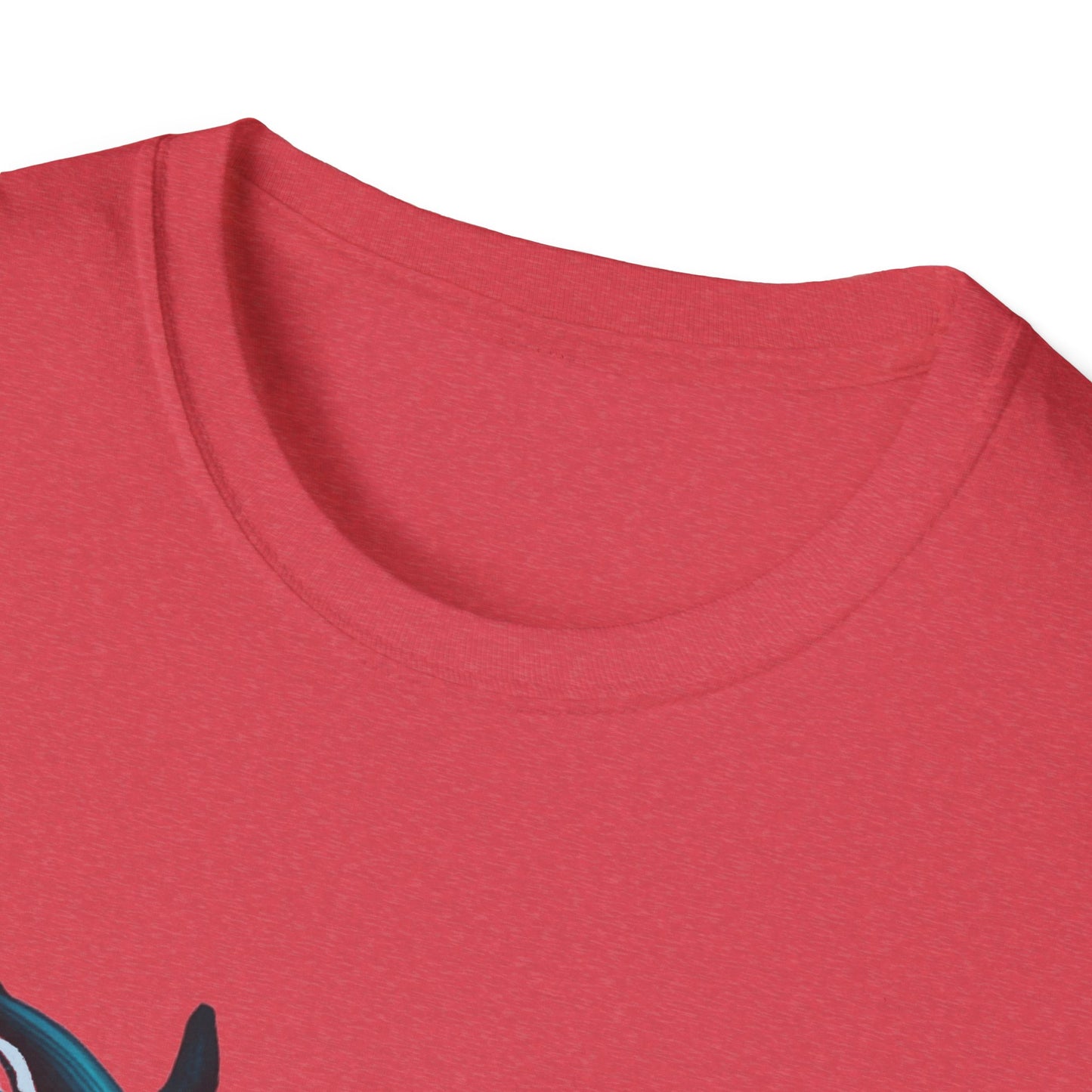 Think Love Defy Penguin Animal Nature Gildan Unisex T-Shirt, showcasing a close-up of its detailed penguin and nature design, ideal for casual wear and outdoor adventures.