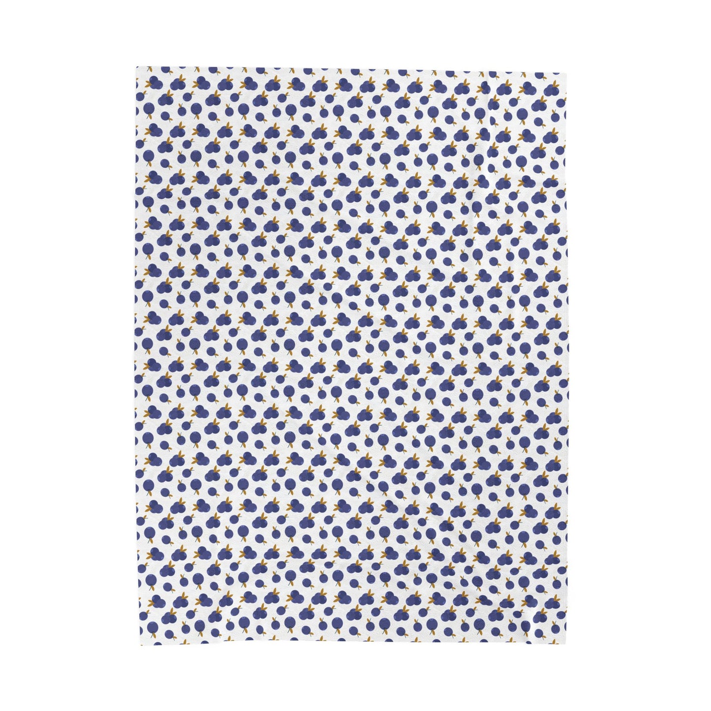 Plush Blanket - Blueberry Pattern featuring a cozy blue and white design with blue circles; perfect for chilly evenings, offering comfort and warmth, ideal for enhancing home decor or gifting.