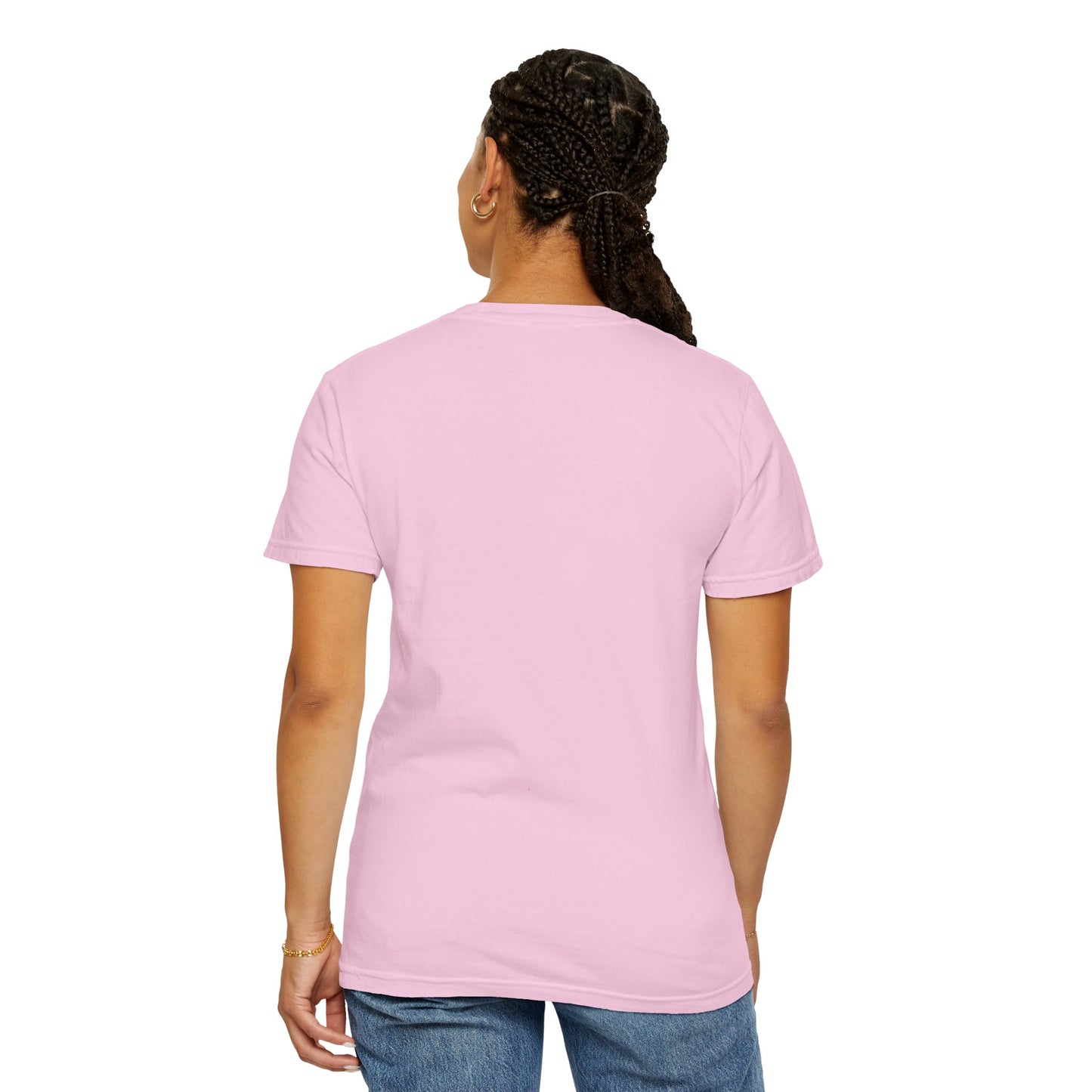 Seashells and Sea You Soon T-Shirt showcasing seashell motifs and uplifting text, ideal for beach lovers. Designed with durable double-needle stitching and soft garment-dyed cotton, reflecting FireBrook Essentials' commitment to comfort and positivity.