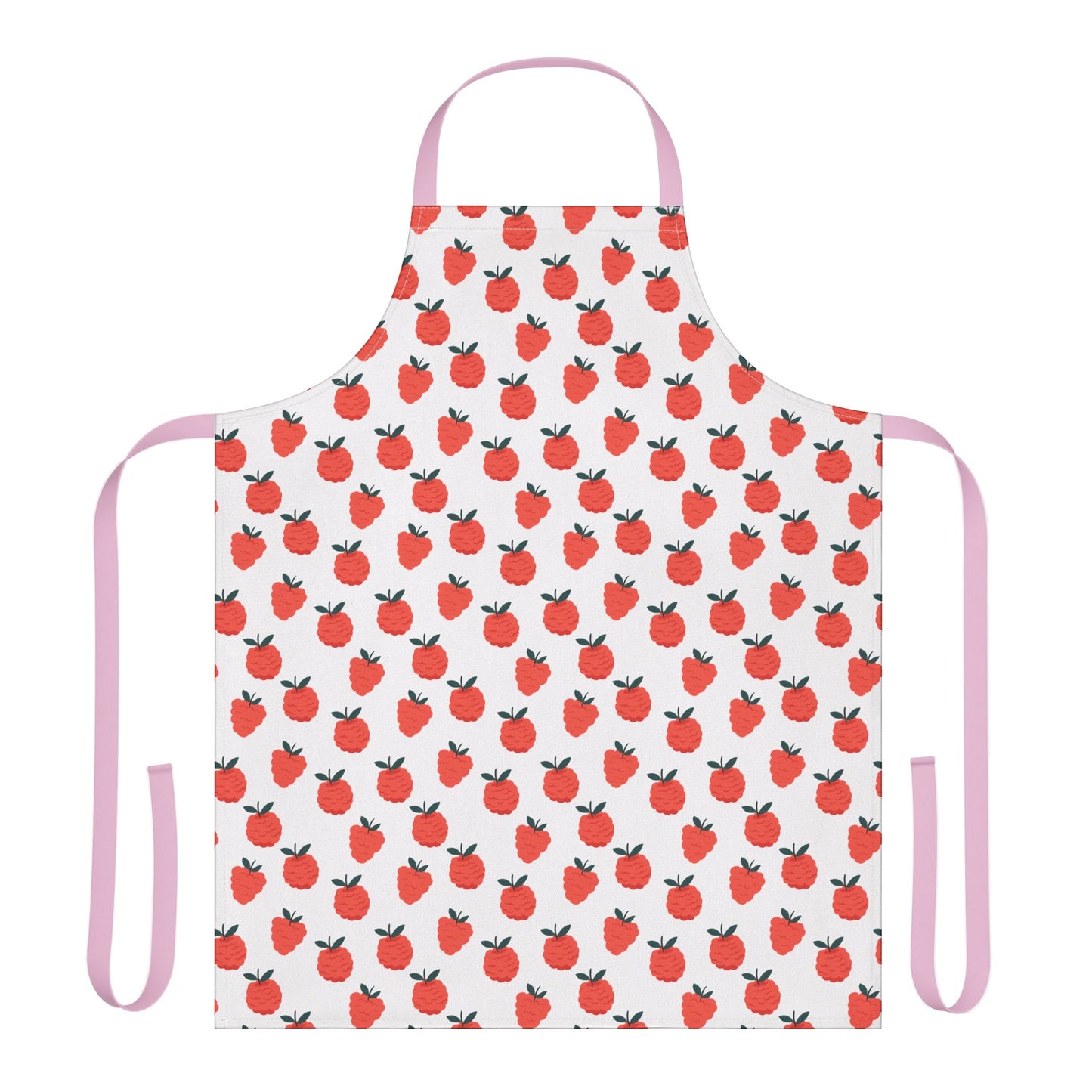 Red Berries Apron with Colorful Straps for Cooking Baking and Crafting