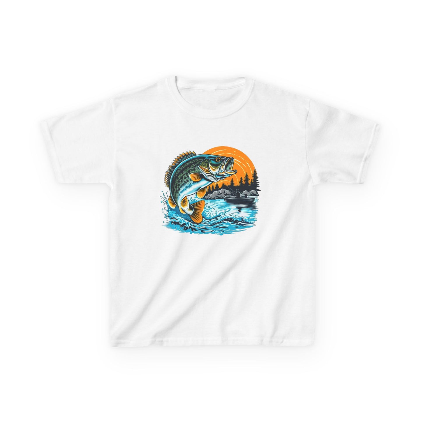 Leaping Bass Fishing Adventure Youth T-Shirt