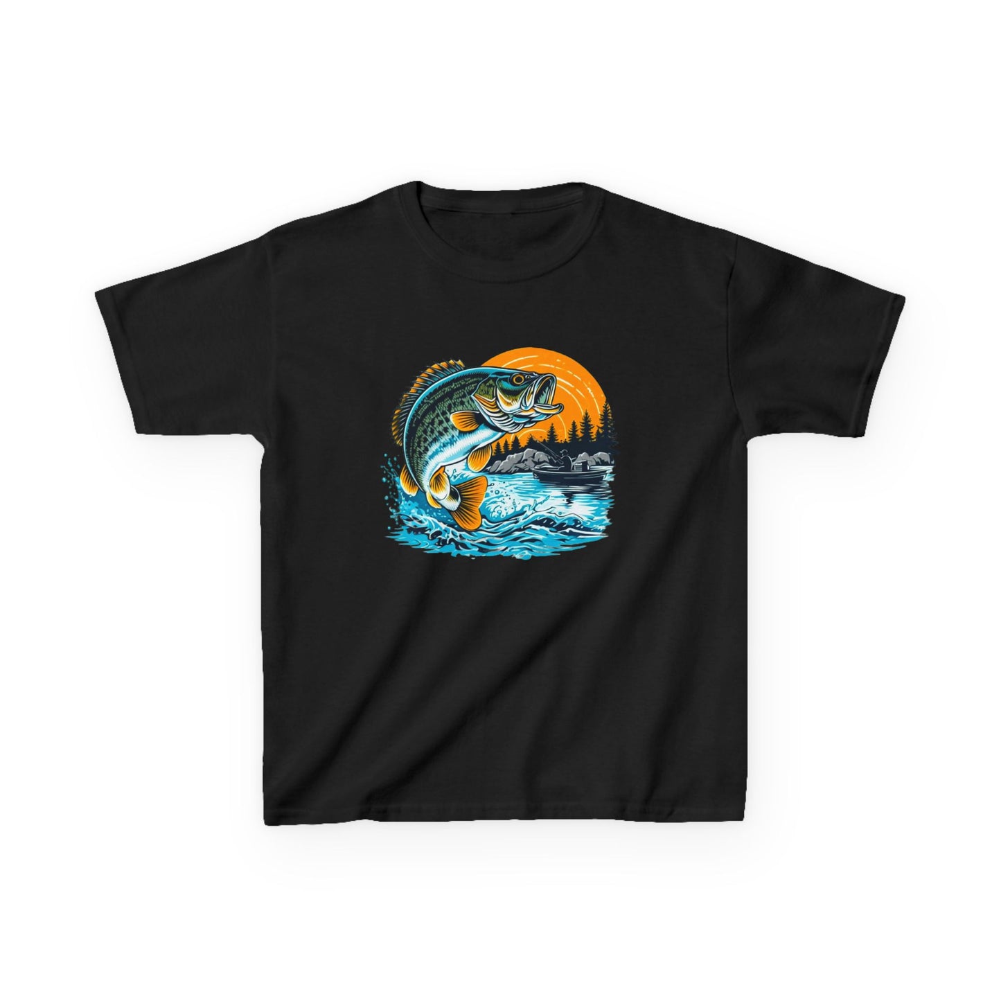 Leaping Bass Fishing Adventure Youth T-Shirt
