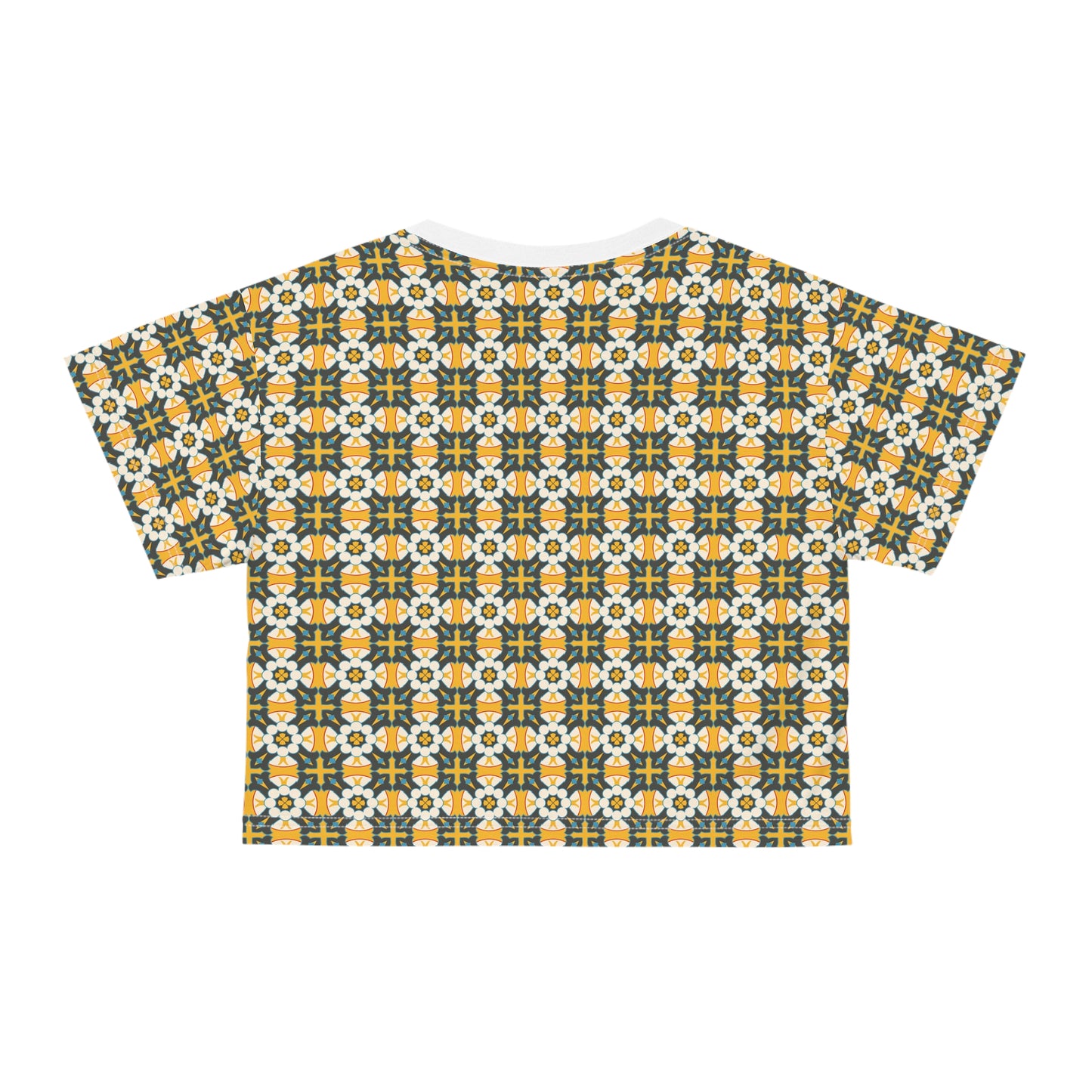 Boho Floral Pattern for Summer Vibes Crop T-Shirt