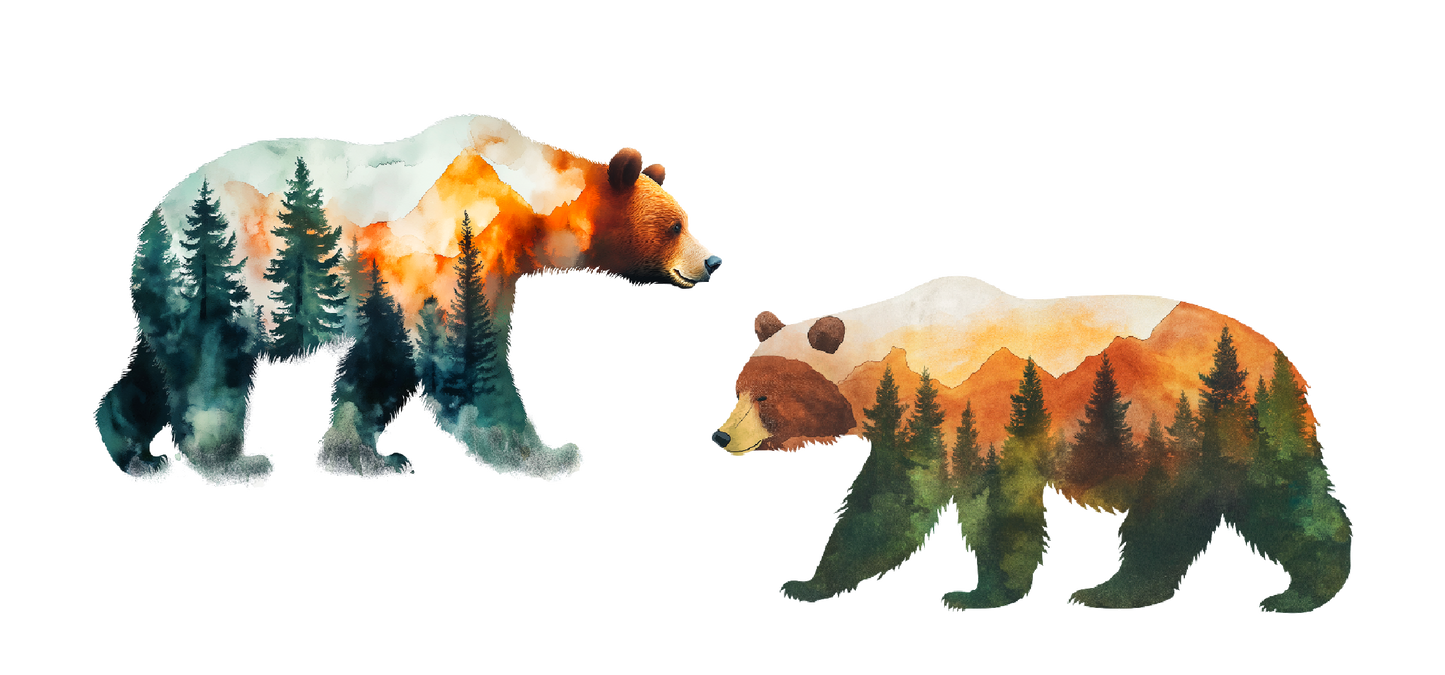 Bear in the Woods Mountain Mug (11 oz, 15 oz) showcases a detailed bear design, perfect for nature lovers. This glossy, ceramic mug adds a rustic touch to any coffee routine, ideal for outdoor enthusiasts.