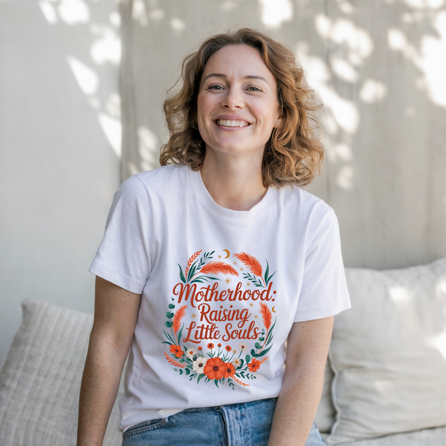 MAMA - My Strolling Buddy T-Shirt: A unisex, garment-dyed tee showcasing the 'MAMA' design, emphasizing warmth and closeness, with a relaxed fit and classic crew neckline. Ideal for celebrating maternal bonds.