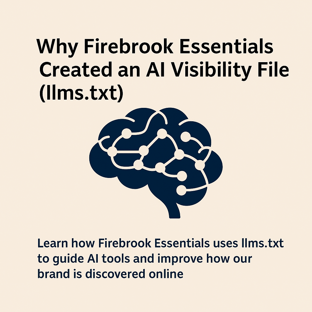 A white sign with black text beside a blue brain illustration featuring interconnected lines and dots, reflecting FireBrook Designs’ emphasis on positive and uplifting creativity.